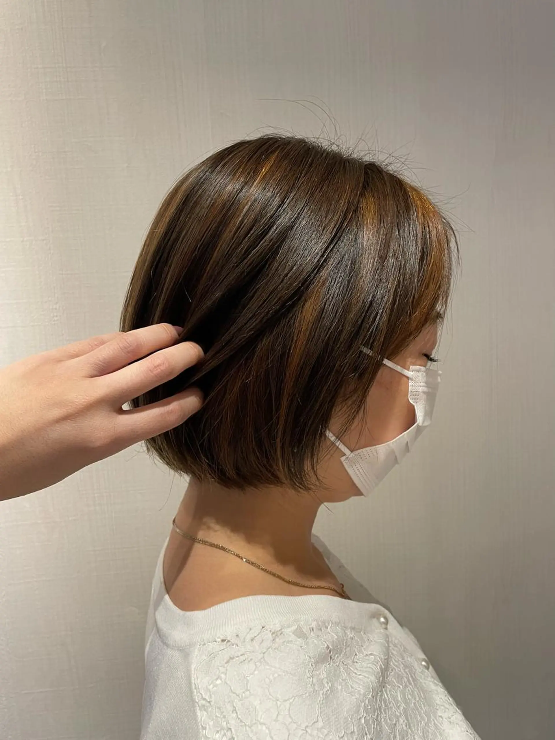 ショート カラー ハイライトカラー ハイライト ナチュラル🧡可愛い MINAMIのヘアスタイル