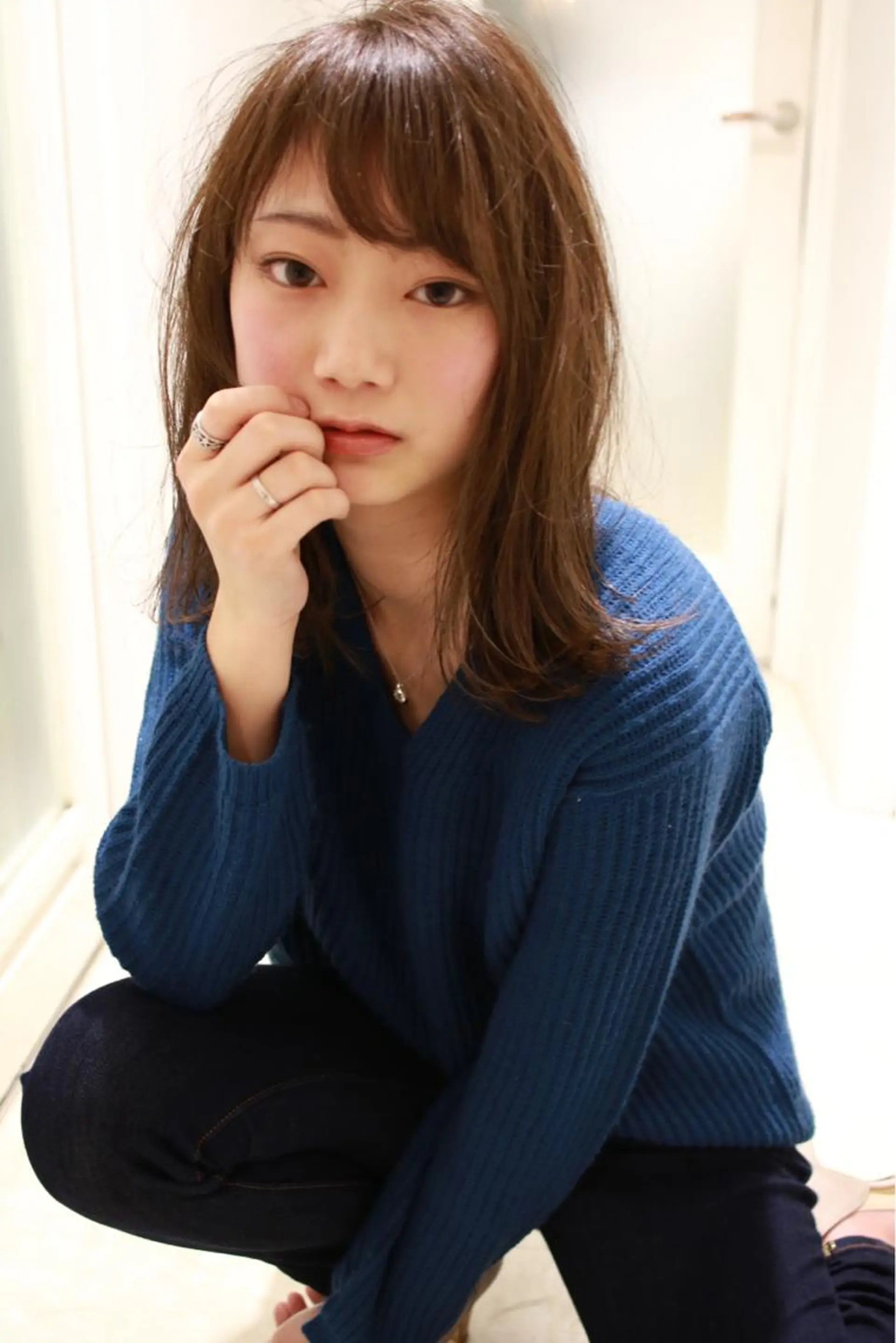 ミディアム 外ハネヘア GRAND  LINE所属・若宮 宣弘のヘアスタイル