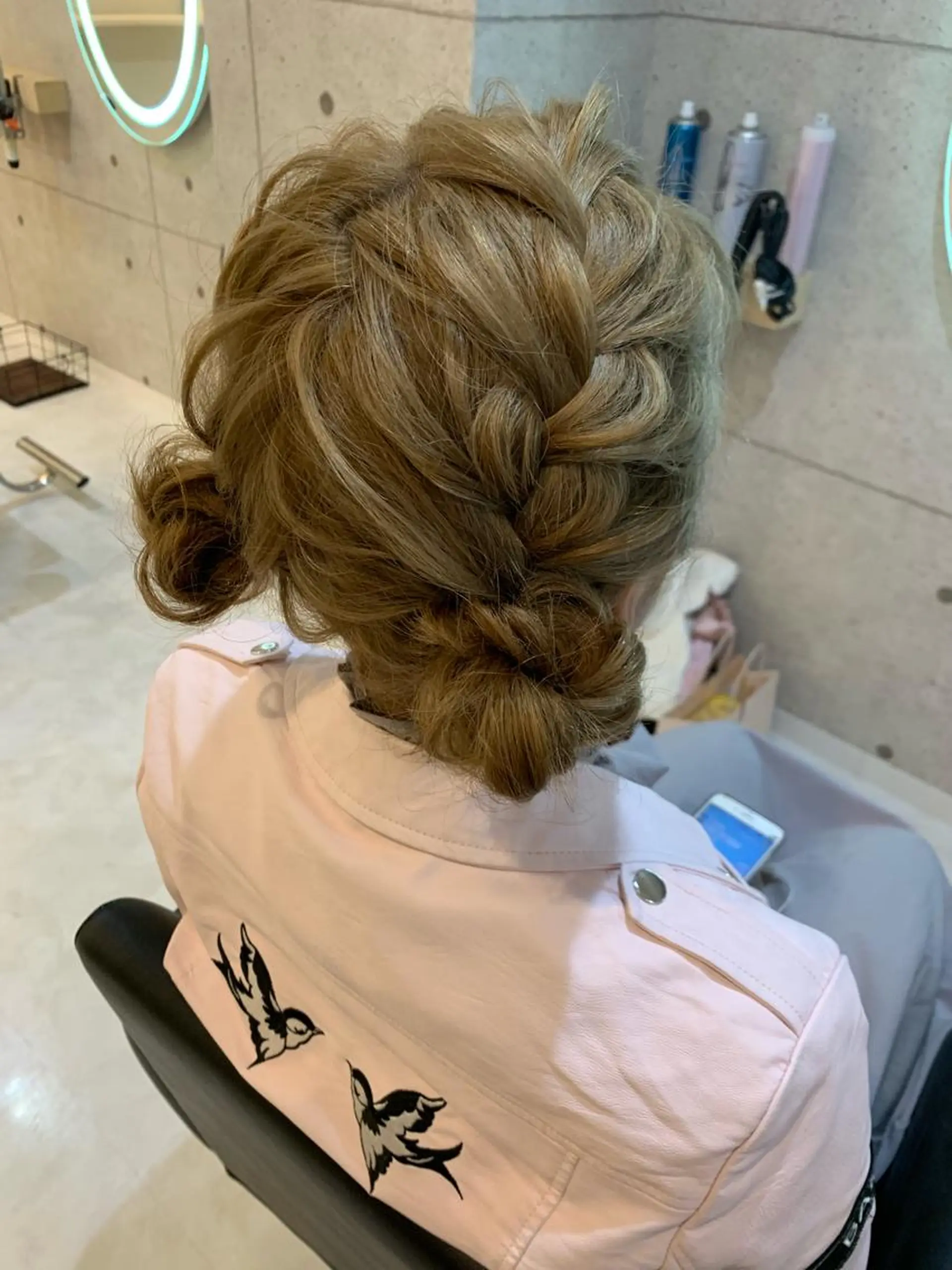 ショート ヘアアレンジ お団子ヘア ショートヘア ヘアセット lien natsukiのヘアスタイル
