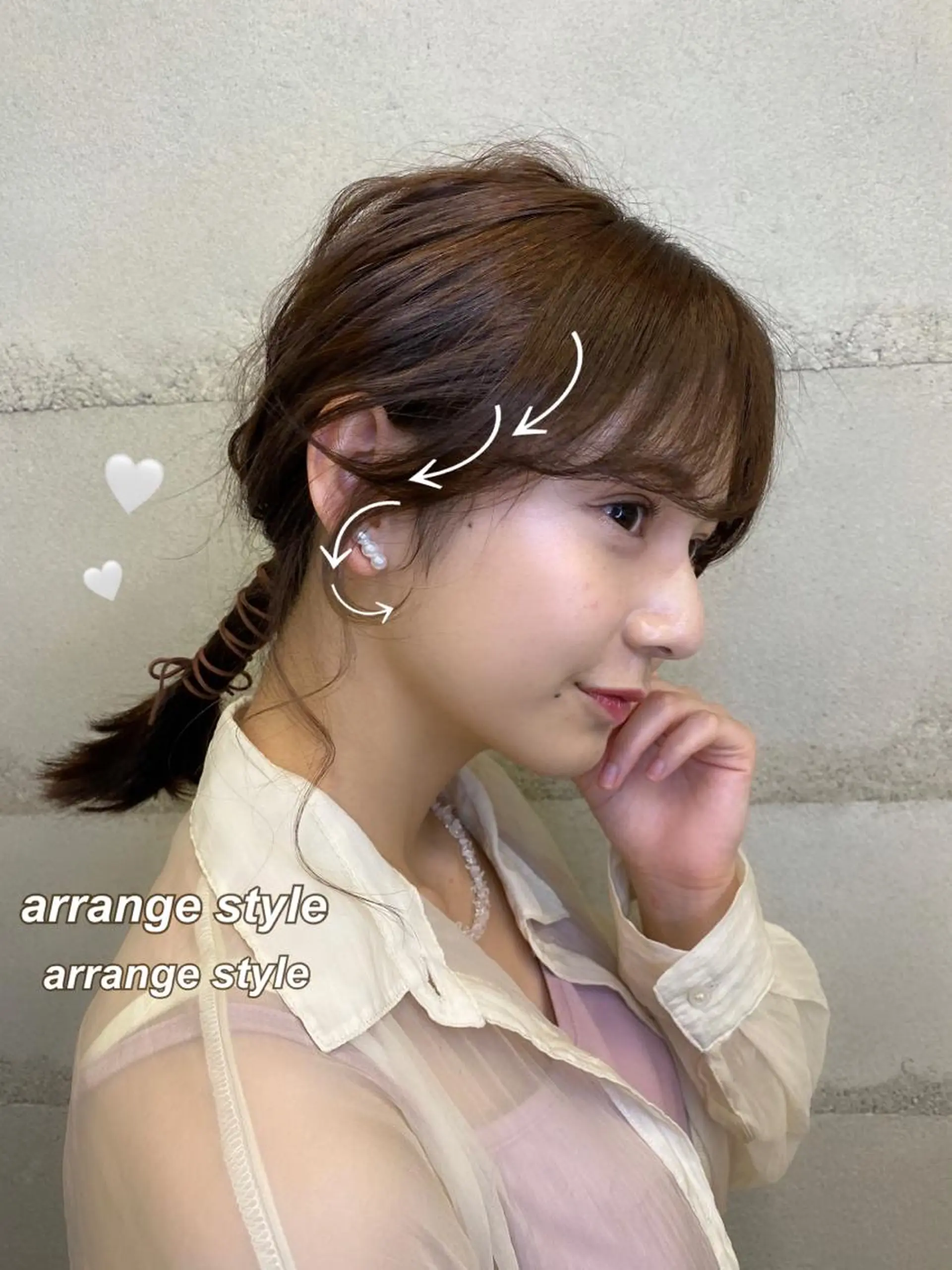 セミロング fons'所属・ナガイ アヤのヘアスタイル