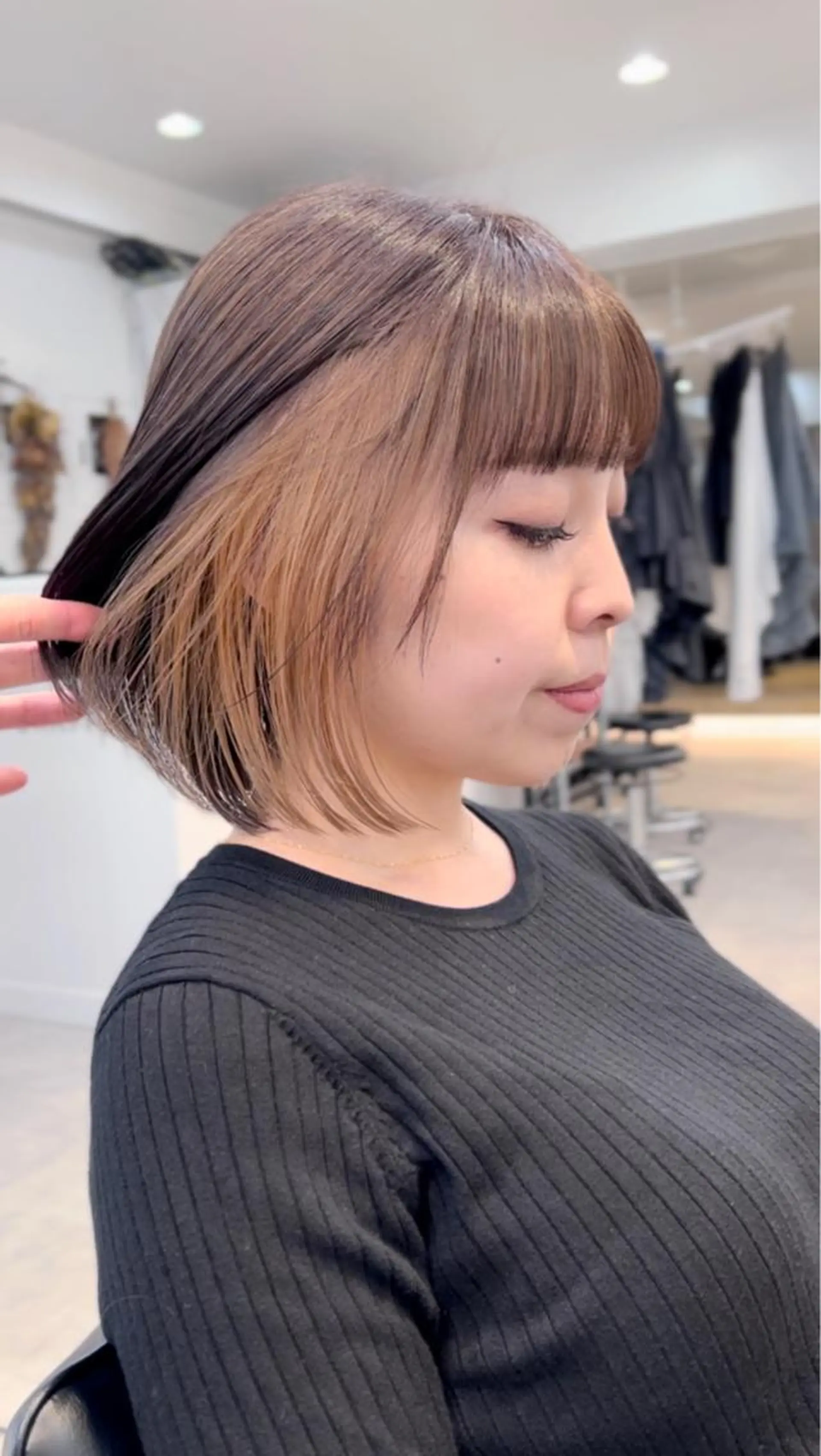 ショート カラー ベージュカラー ボブ 夏山 秀憲のヘアスタイル