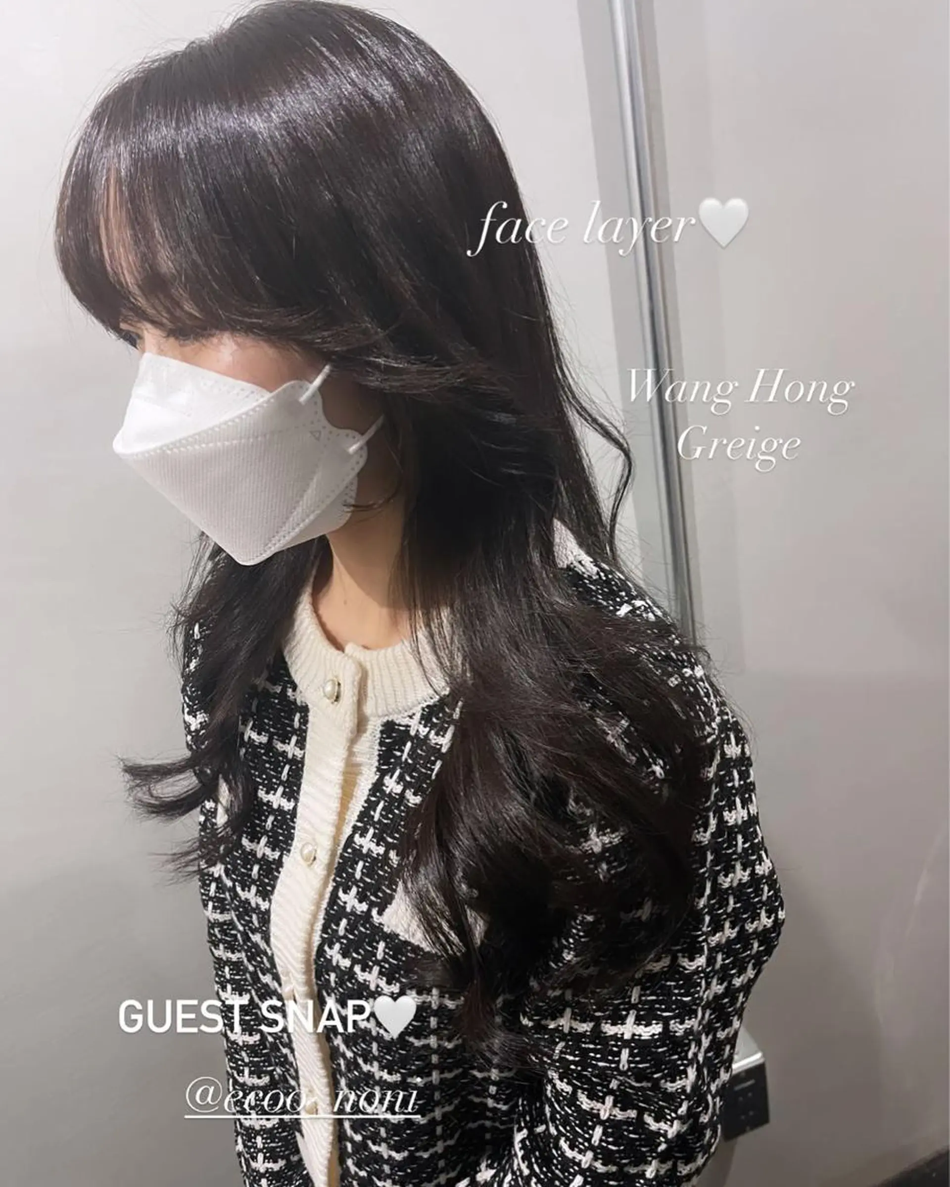 ロング カット ヘアカラー 韓国 / 中国ヘア 🦋Noniのヘアスタイル