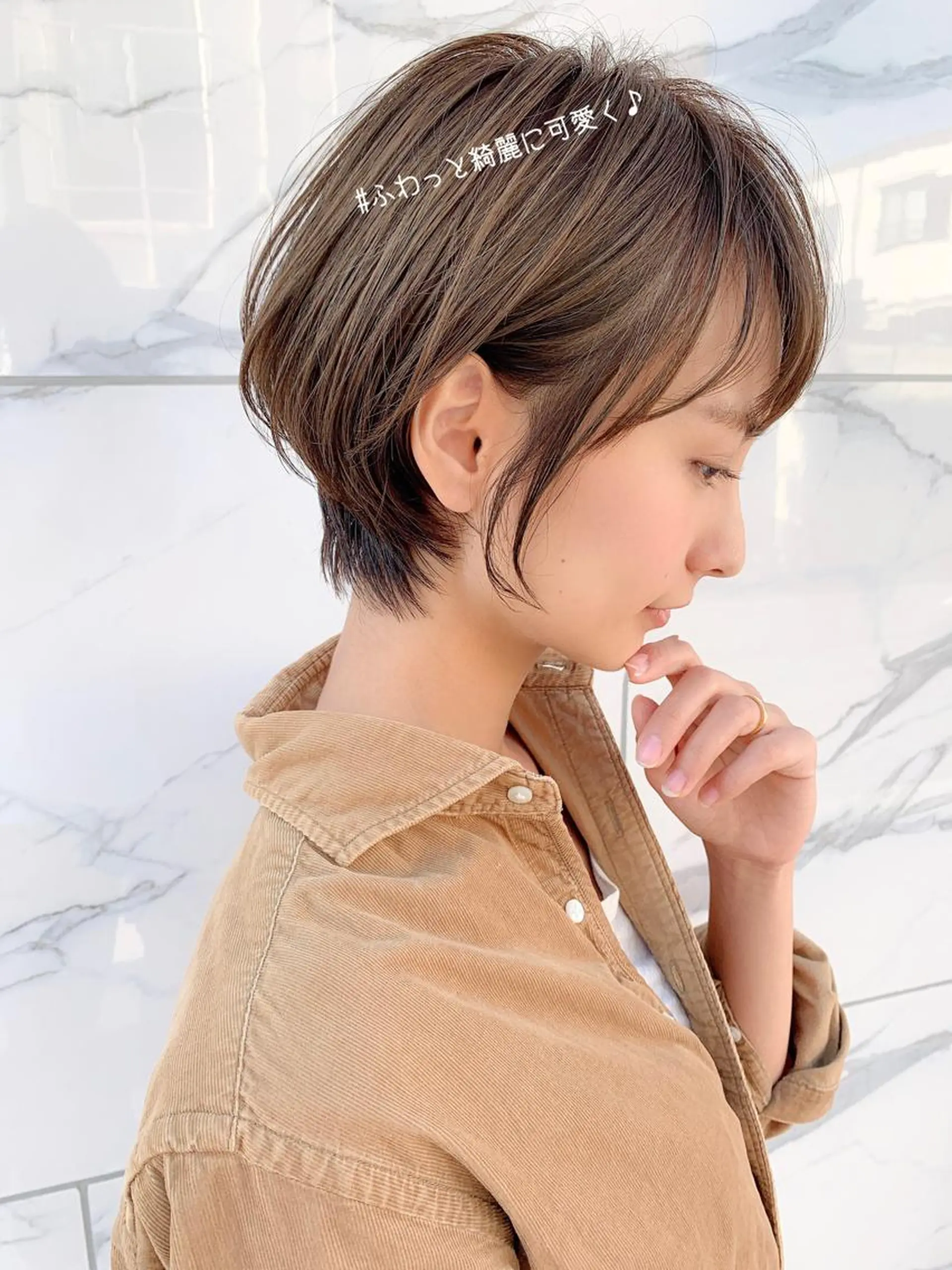 ショート カラー ショートヘア 大人かわいい💍🤍 ボブ/ショートボブのヘアスタイル