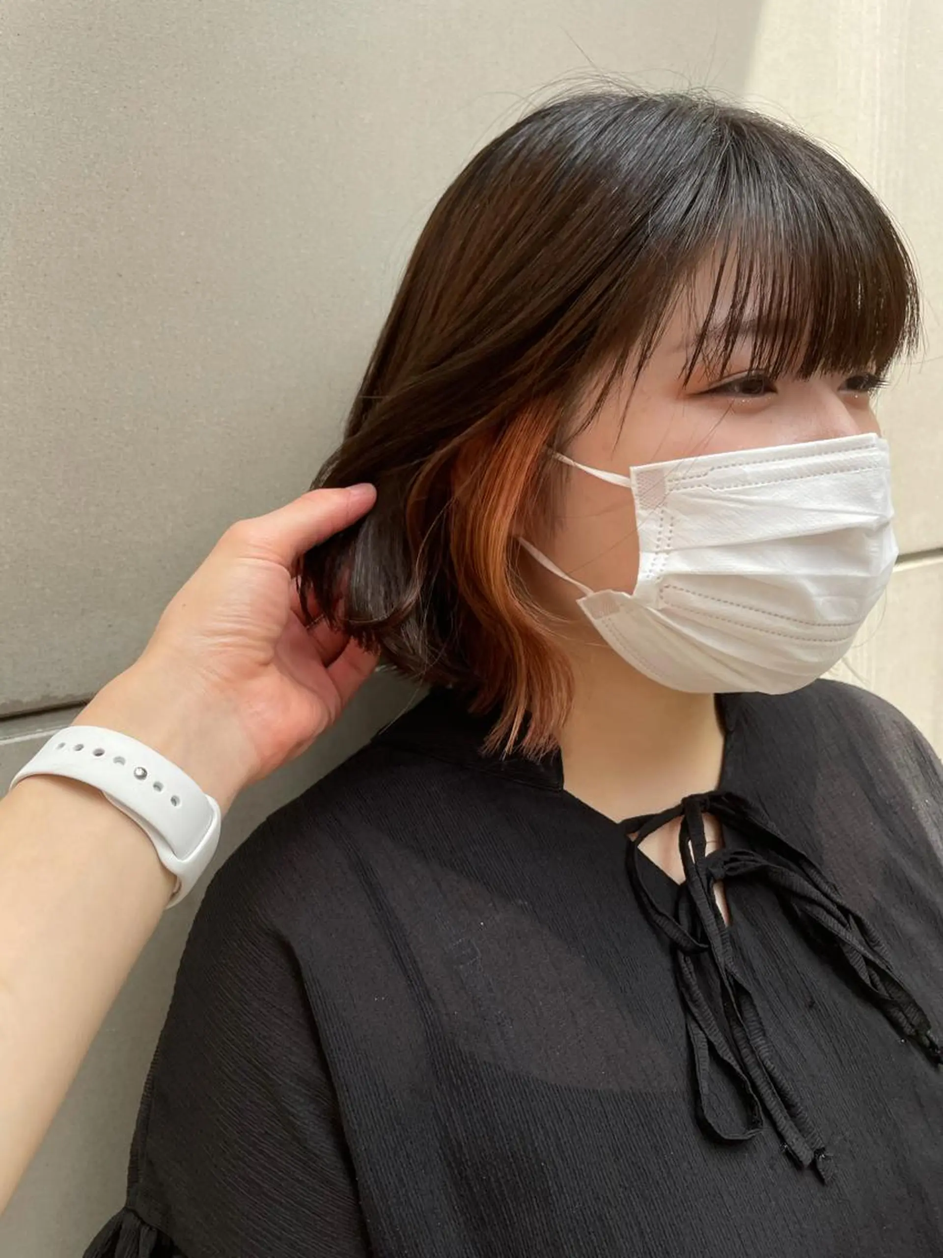ミディアム 大人上品な ハイライト🪄イワヤのヘアスタイル
