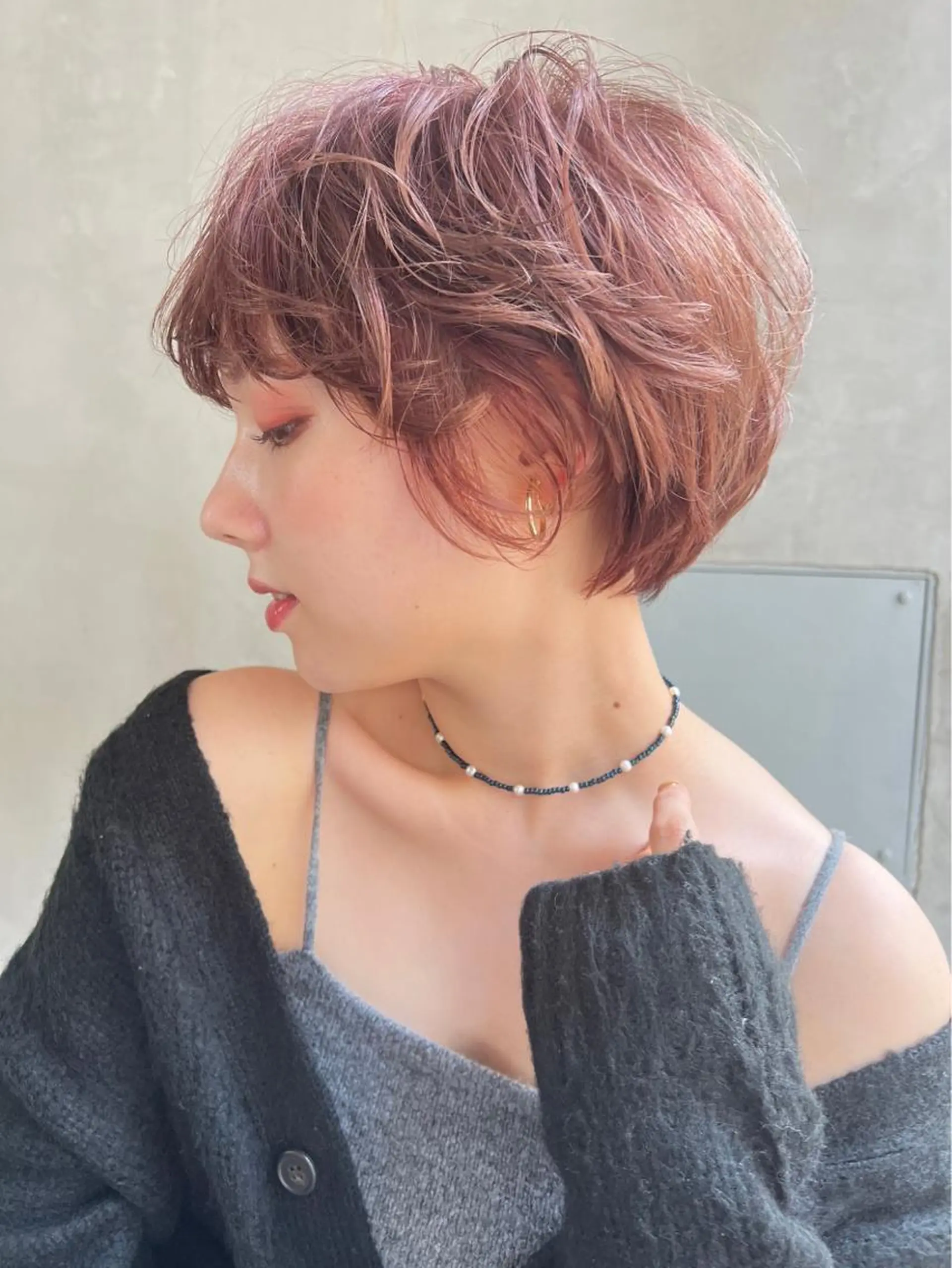ショート 顔まわりレイヤー 韓国風ヘア レイヤーカット ローレイヤー 縮毛矯正 カット ヘアカラー トリートメント Masena所属・【必ず似合わせます】 川口航平のヘアスタイル