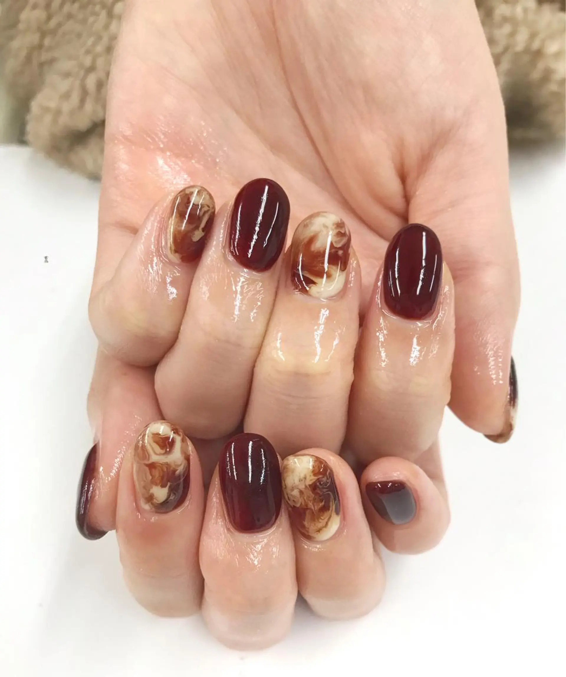 ネイル ハンドネイル ハンドケア Basic本厚木店 Mahiroᙏ̤̫͚のネイルデザイン