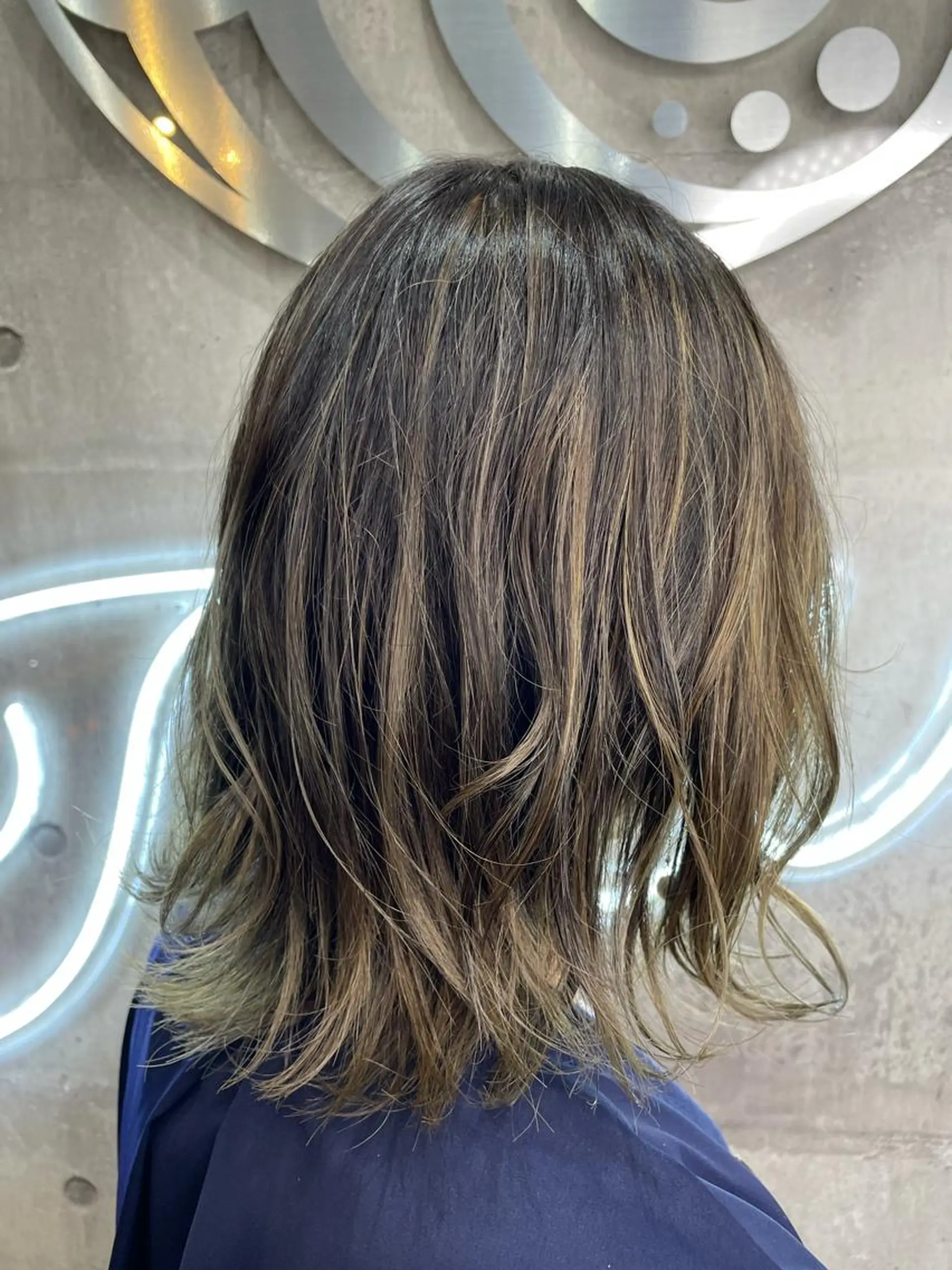 セミロング カラー パーマ ヘアアレンジ メンズ ネイル マツエク・マツパ シールエクステ メンズバレイヤージュ メンズハイライト メンズインナーカラー メンズ韓国風 新越駅から1分 肥高　壮汰のヘアスタイル