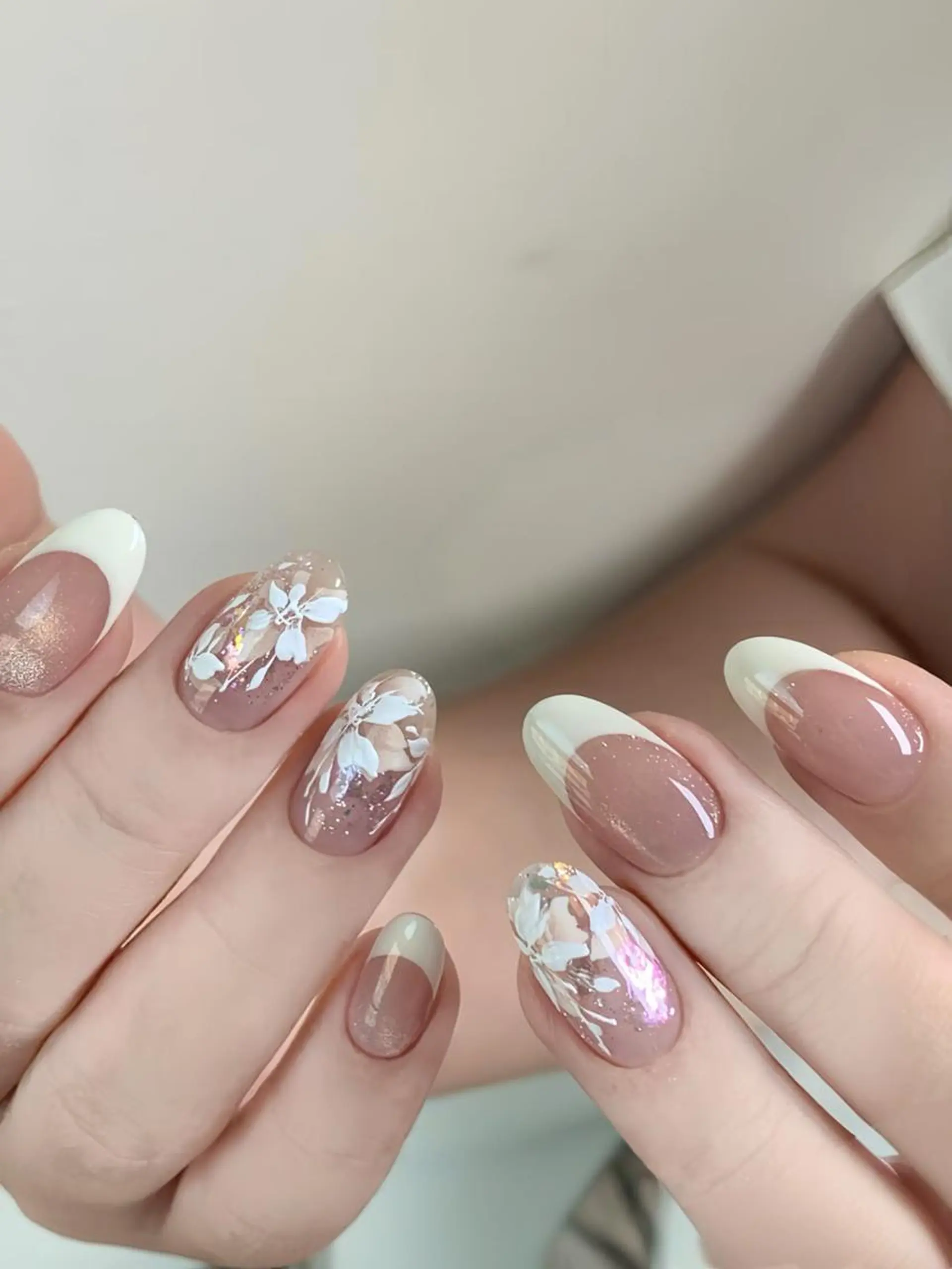 ネイル アートネイル 持ち込み ニュアンスネイル ストーンネイル Yosora nailのネイルデザイン