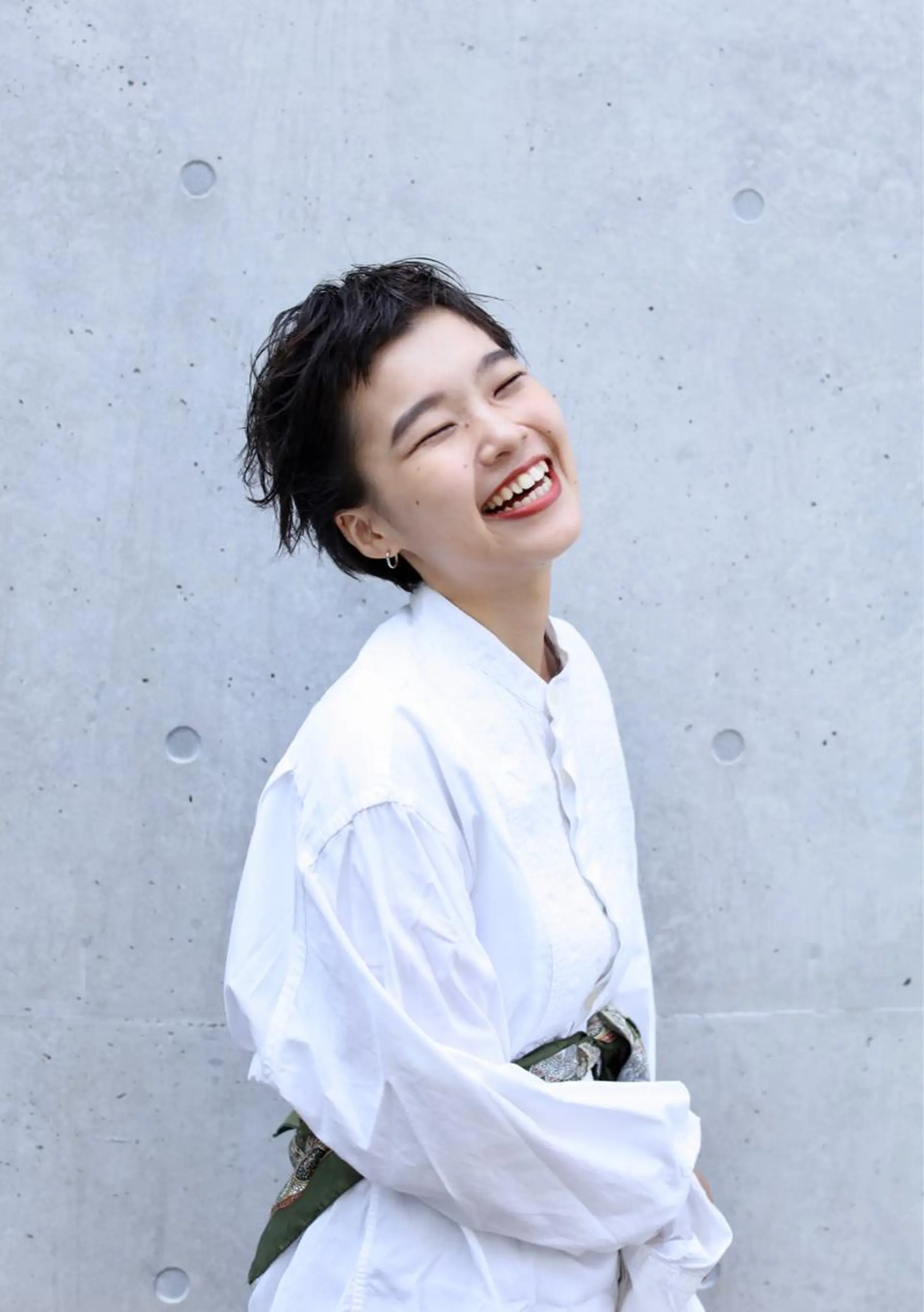 ショート カラー パーマ ミヤギ リュウキのヘアスタイル