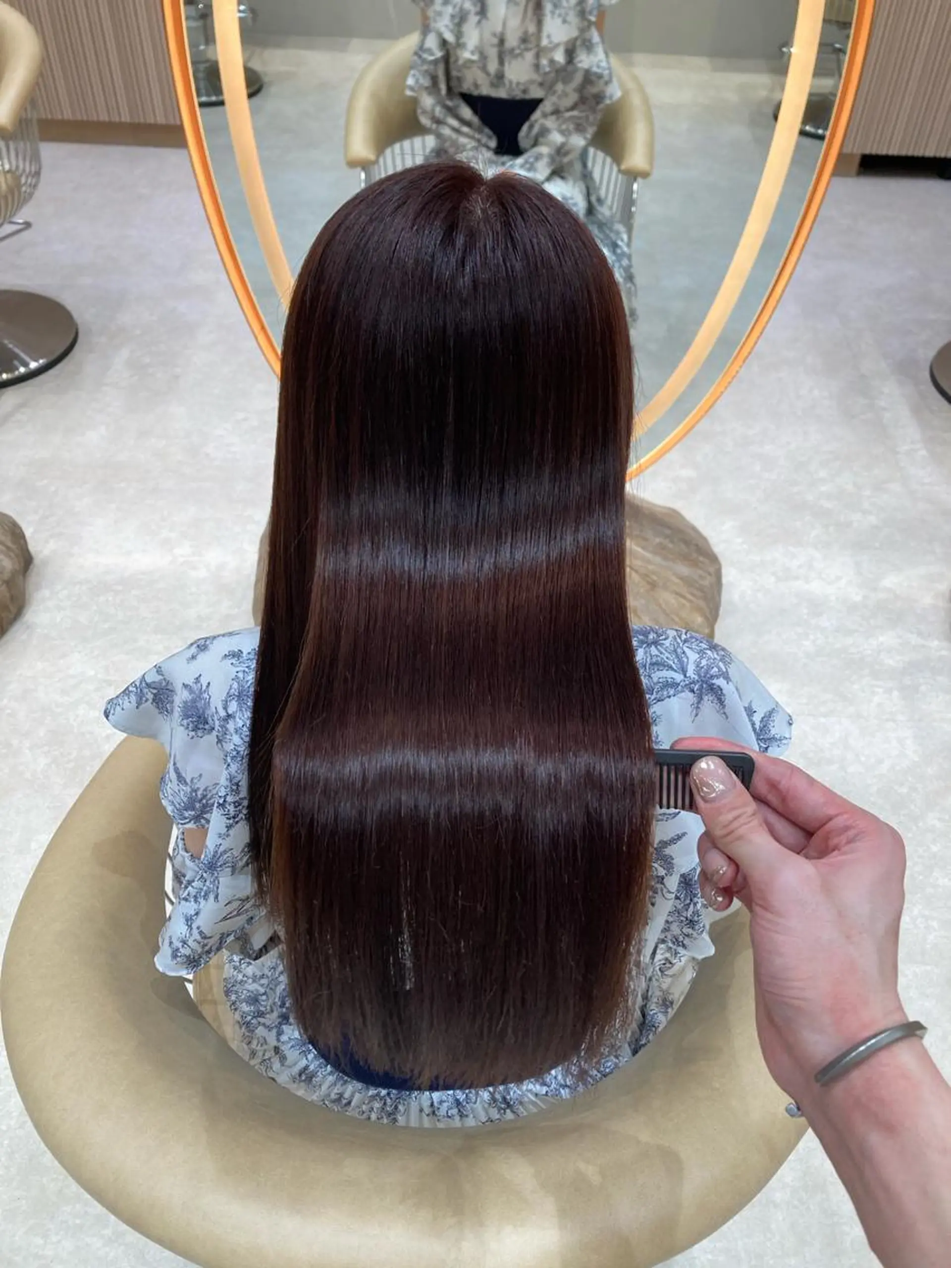 ロング カット ヘアカラー 縮毛矯正 トリートメント 🩵縮毛矯正・ボブ 岩原朋也🩵のヘアスタイル