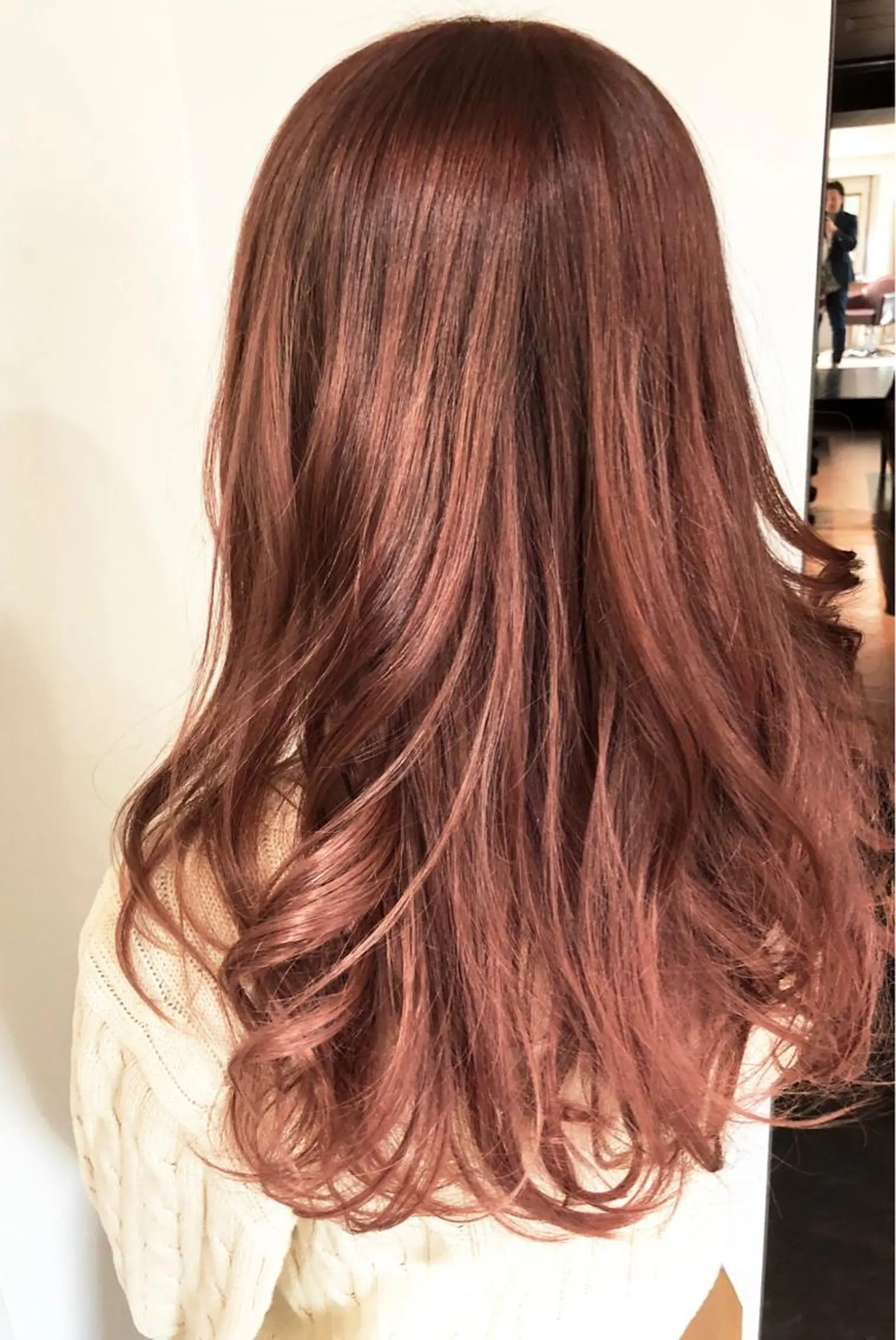 ロング カラー アッシュ ブリーチ ピンクカラー ピンクアッシュ エフェクトブリーチ エクステhiroのヘアスタイル