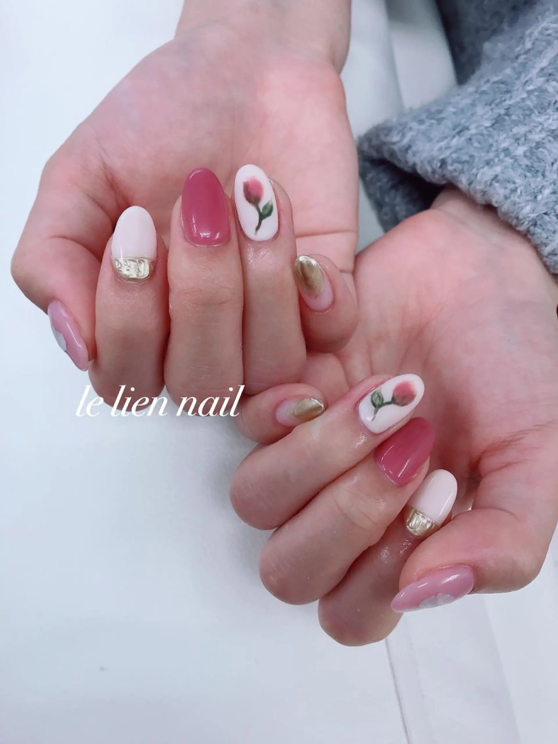 ミディアム ハンドネイル le lien nailのネイルデザイン