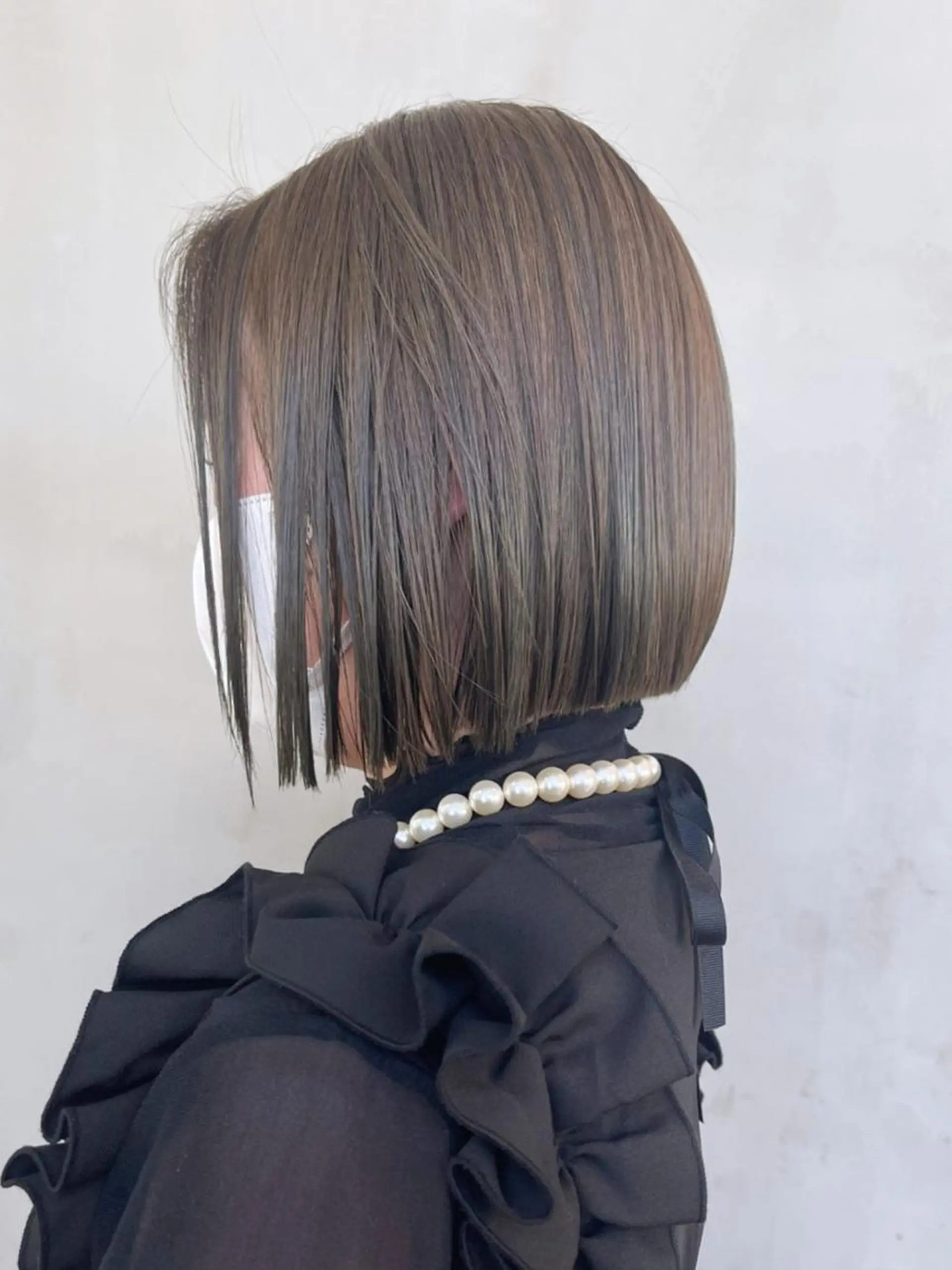 ミディアム カラー パーマ ヘアアレンジ ブラウンカラー ボブ カット ヘアカラー トリートメント ITbyALBUM 八王子店のヘアスタイル