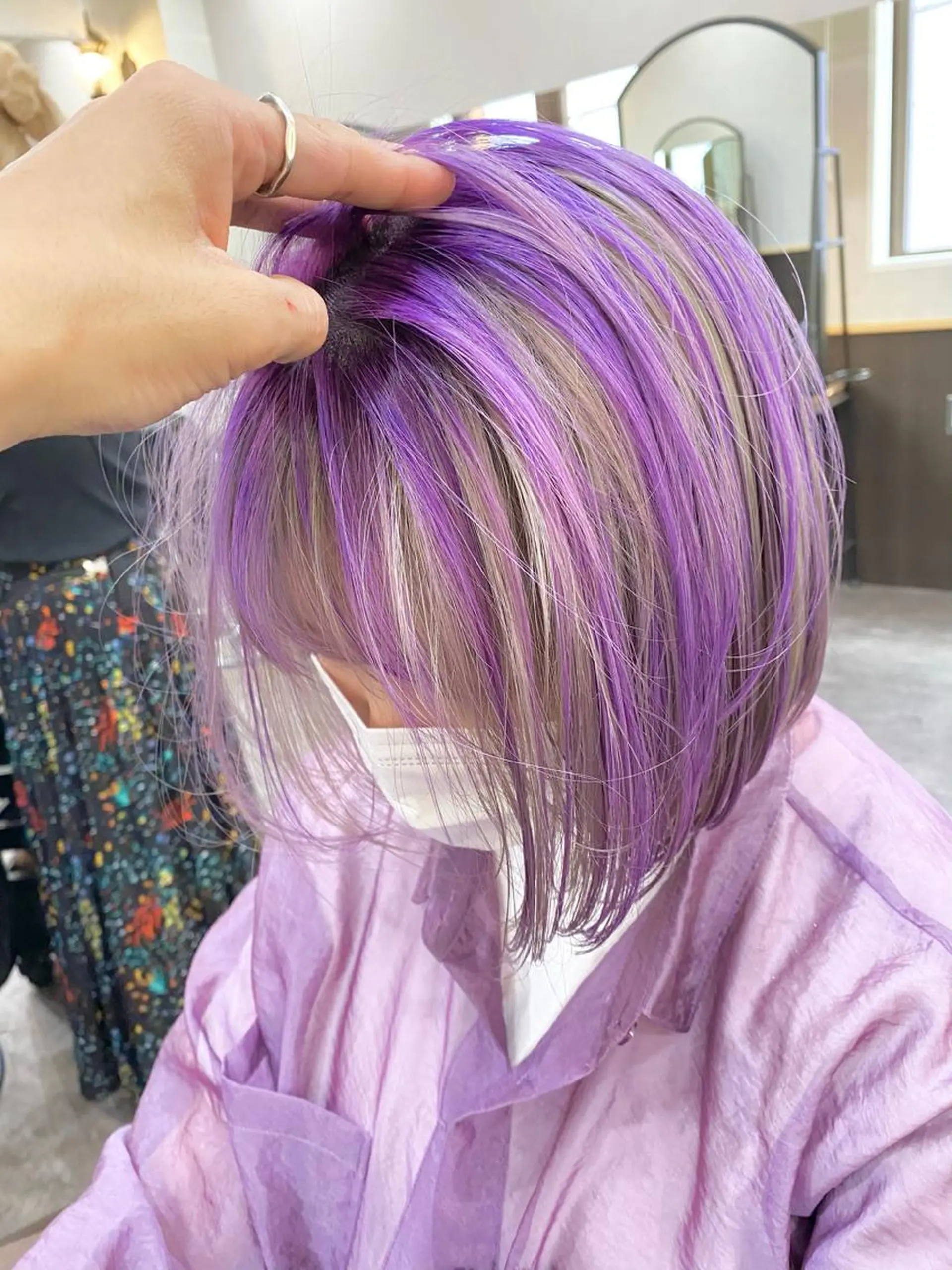 ショート パープルカラー 💖透明感カラー HAYATO💖のヘアスタイル