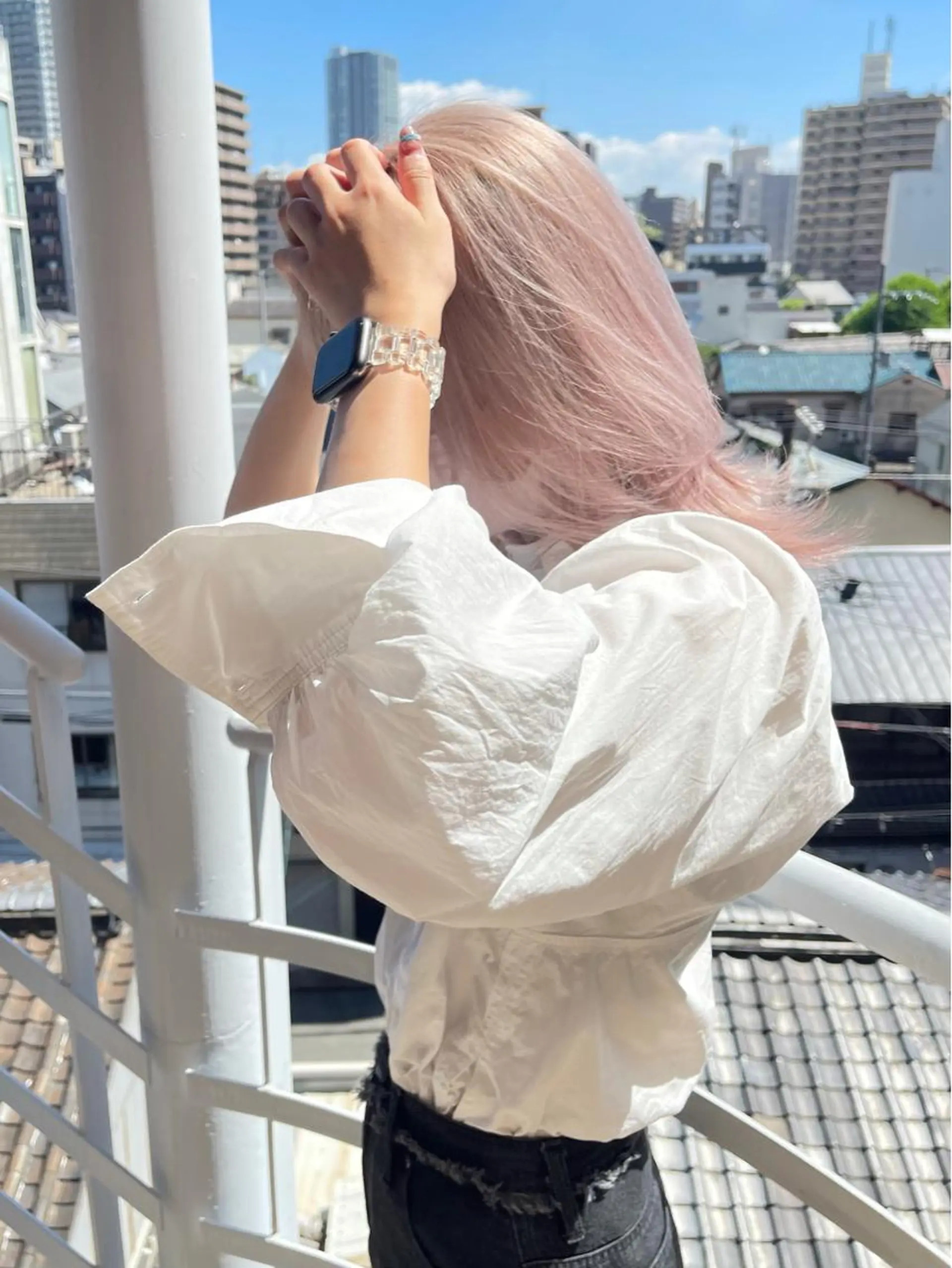 カラー ピンクカラー ホワイトピンク 色落ちまで可愛く✨ モテカラー別所好葉のヘアスタイル