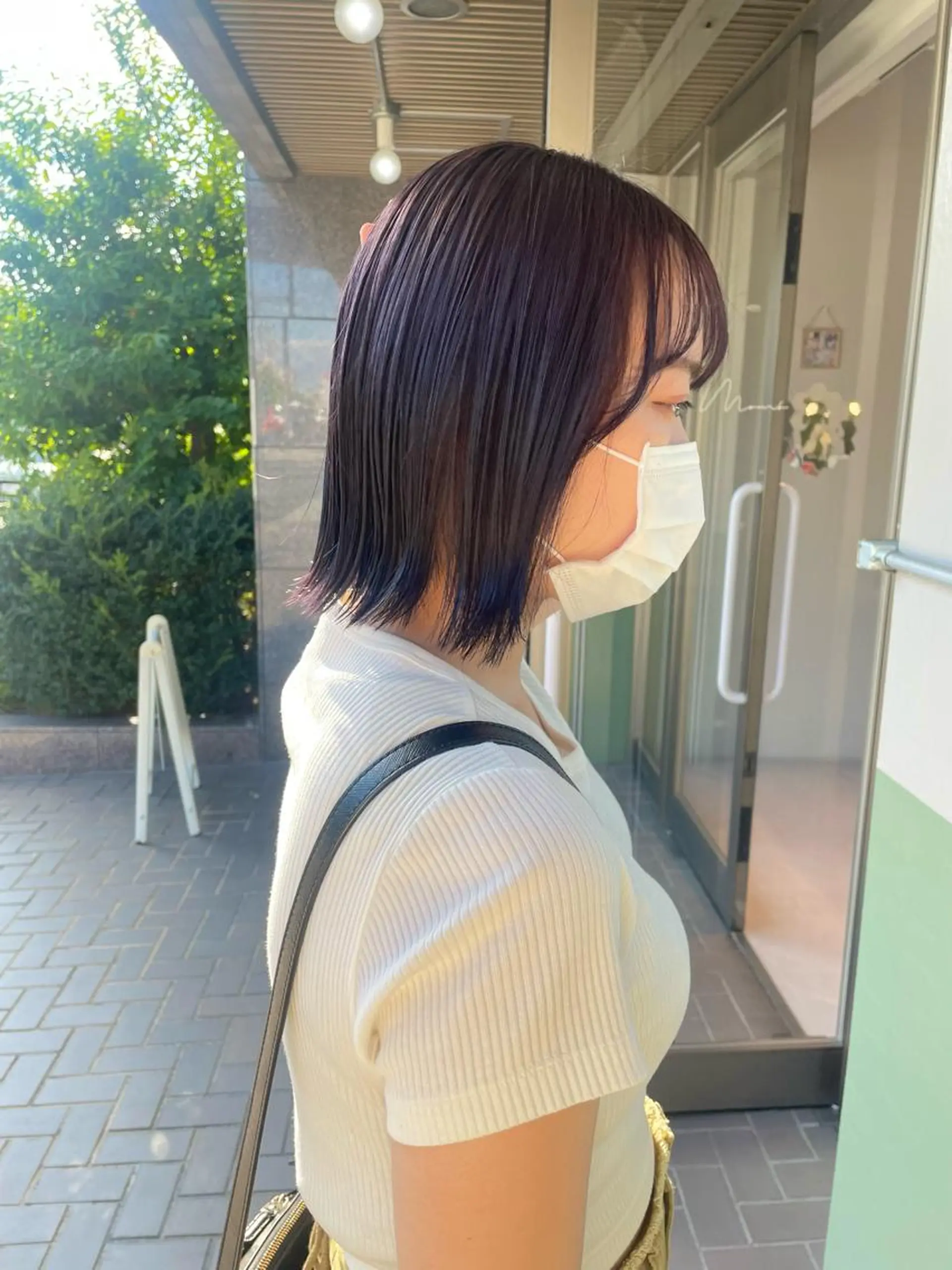 カラー ブリーチ ラベンダーカラー ラベンダーグレー BLANCA　HAIR西尾所属・新納 杏奈のヘアスタイル