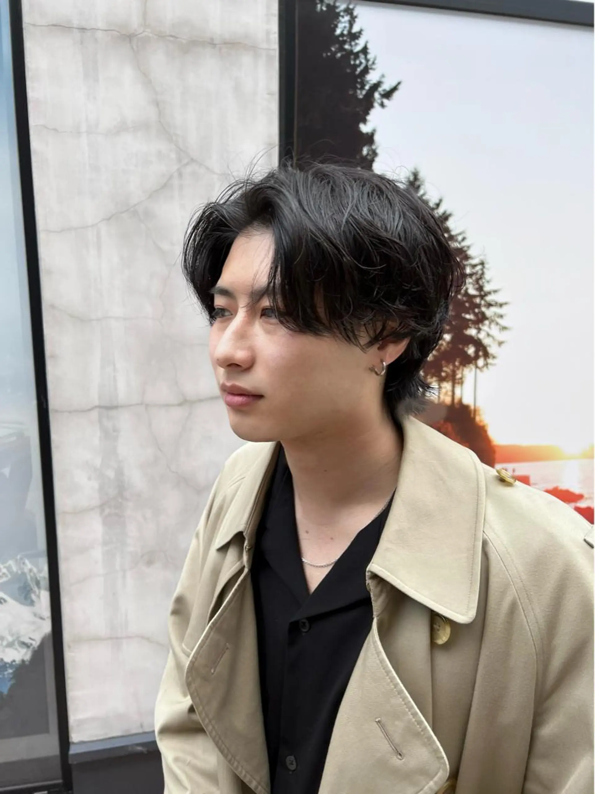 ミディアム パーマ メンズ カット パーマ ally hairsalon所属・Emi .のヘアスタイル
