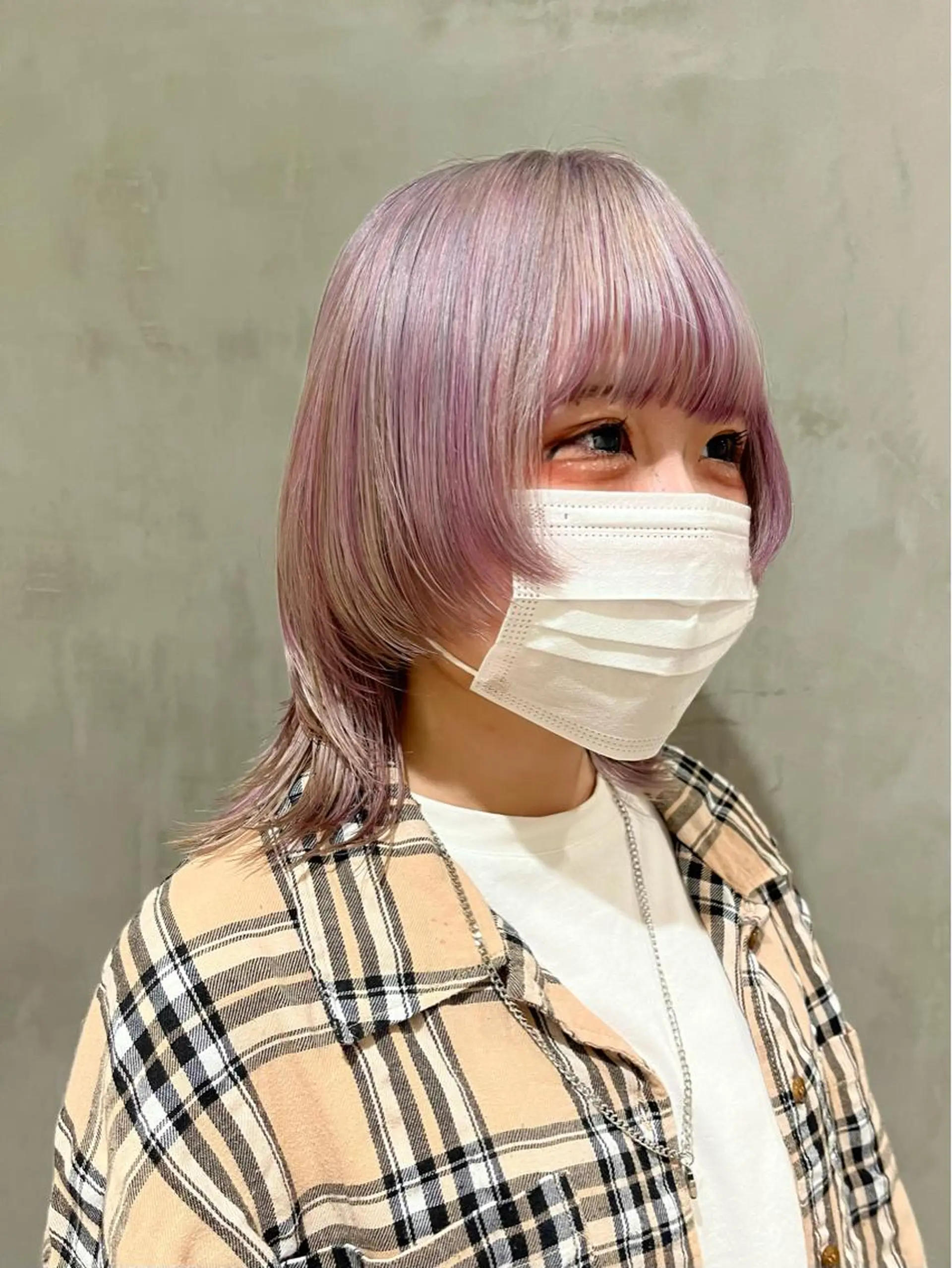 ミディアム カラー ピンクカラー 暖色🍒姫カット🎀 オタク特化🎀ゆうなのヘアスタイル