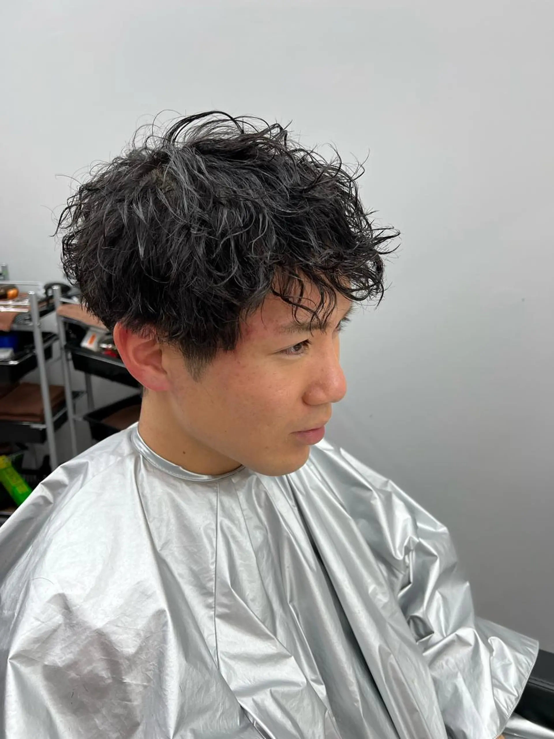 ショート パーマ メンズ メンズパーマ 【曲がる縮毛矯正】 モデル募集🙋カツヤのヘアスタイル