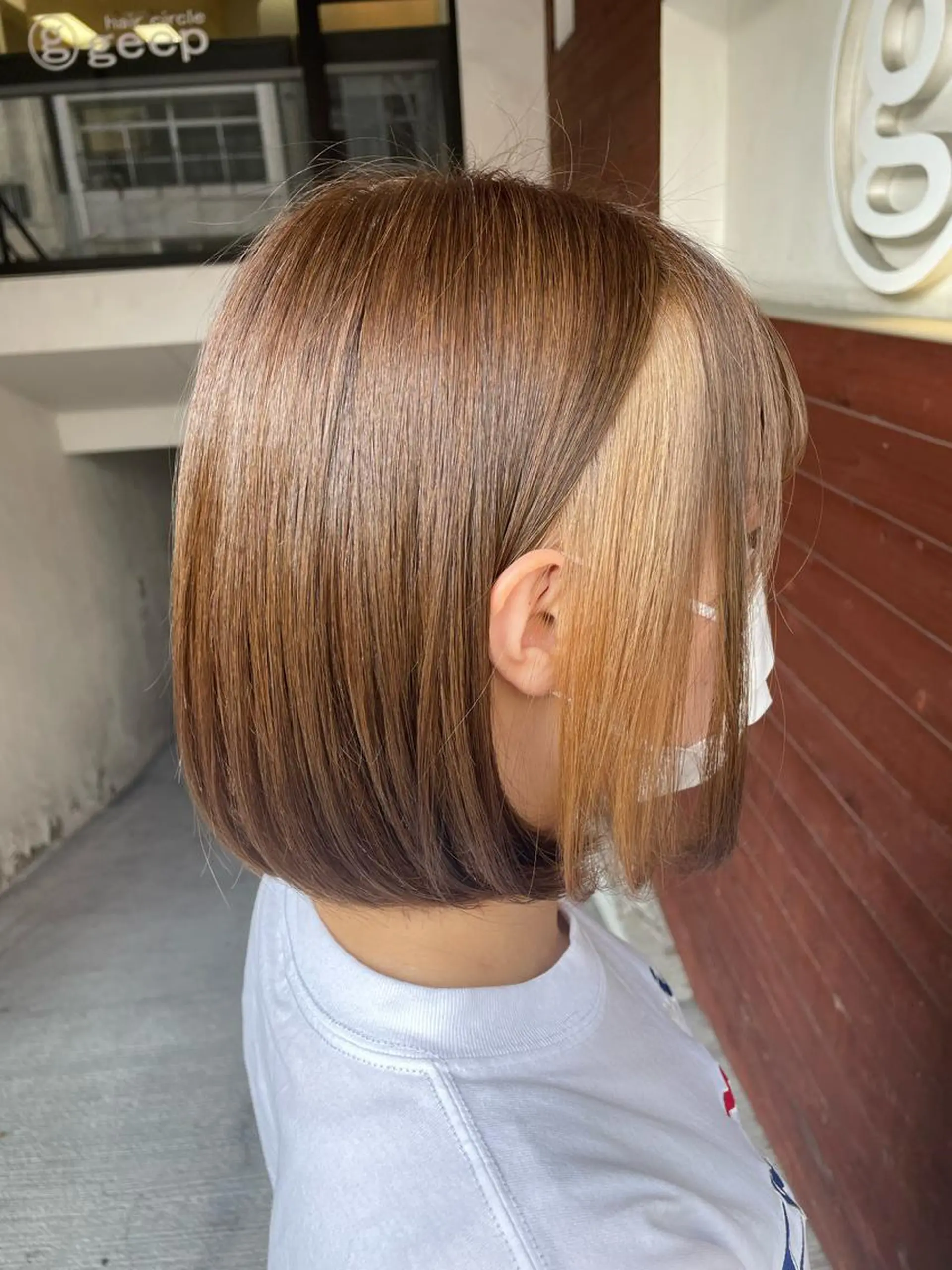 ミディアム カラー インナーカラー ボブ IORI #韓国ヘア#髪質改善のヘアスタイル