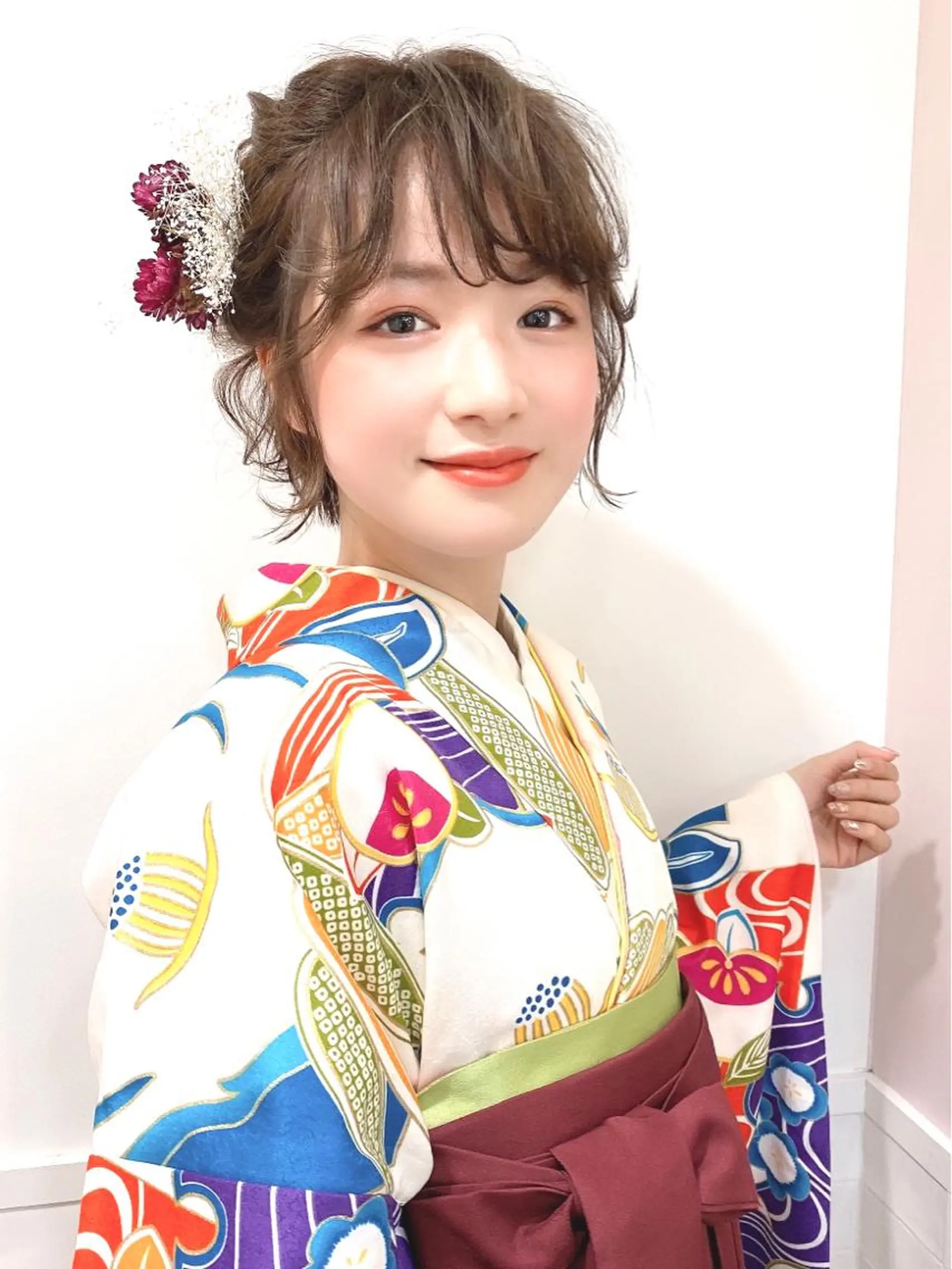 ショート カラー 卒業式のヘアスタイル ショートヘア ✨カラー支持No.1 🧸ワキ カナコ🧸のヘアスタイル
