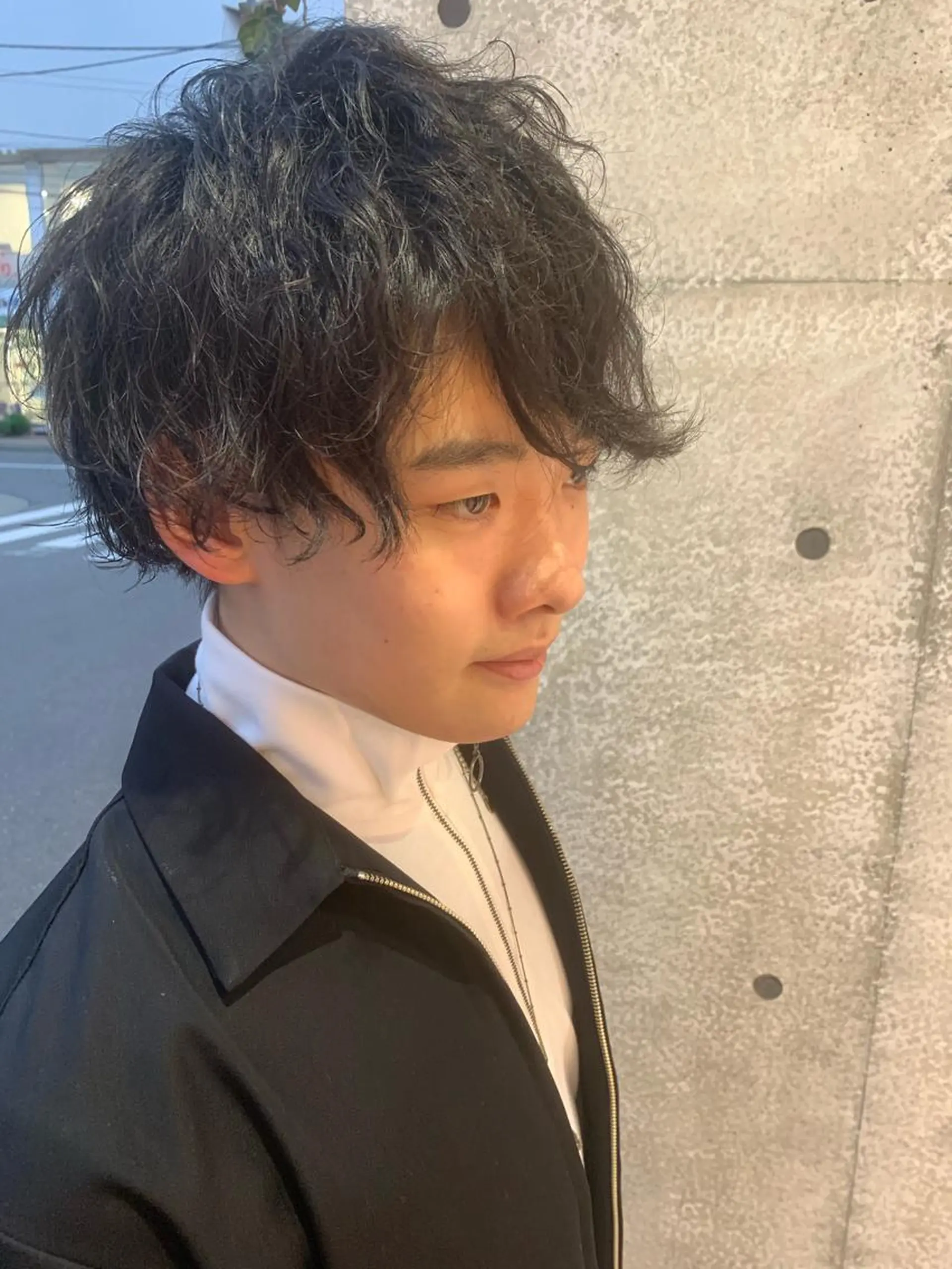ショート パーマ メンズ メンズパーマフェード シモジタカヒロのヘアスタイル