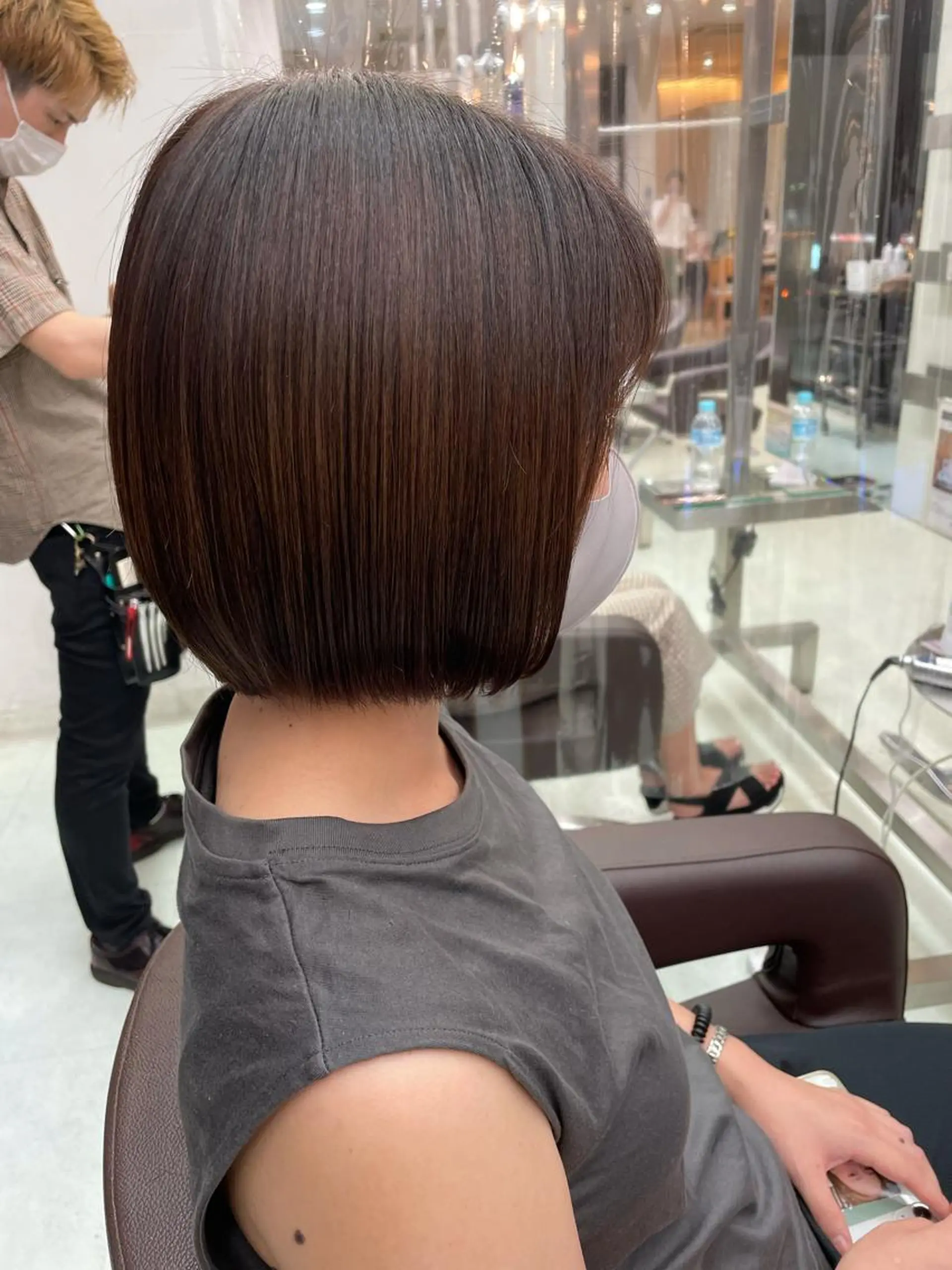 ショート ワンレンボブ ボブ カット ヘアーメイクWiLL 西宮店所属・川上 紗也加のヘアスタイル