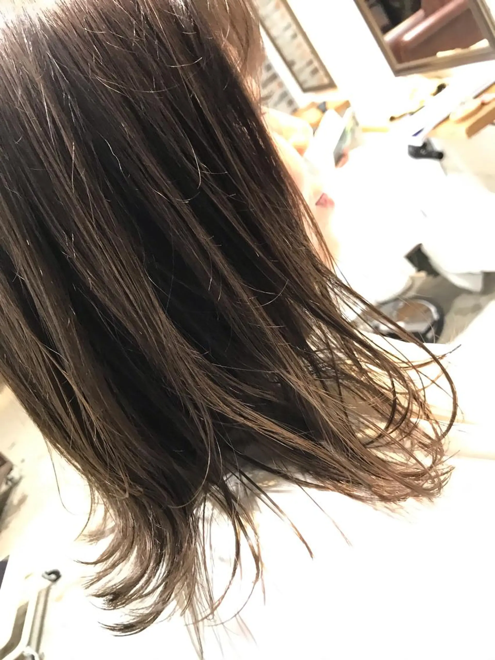 セミロング カラー パーマ ヘアアレンジ メンズ キッズ 透明感カラー Forest. -髪質改善-のヘアスタイル