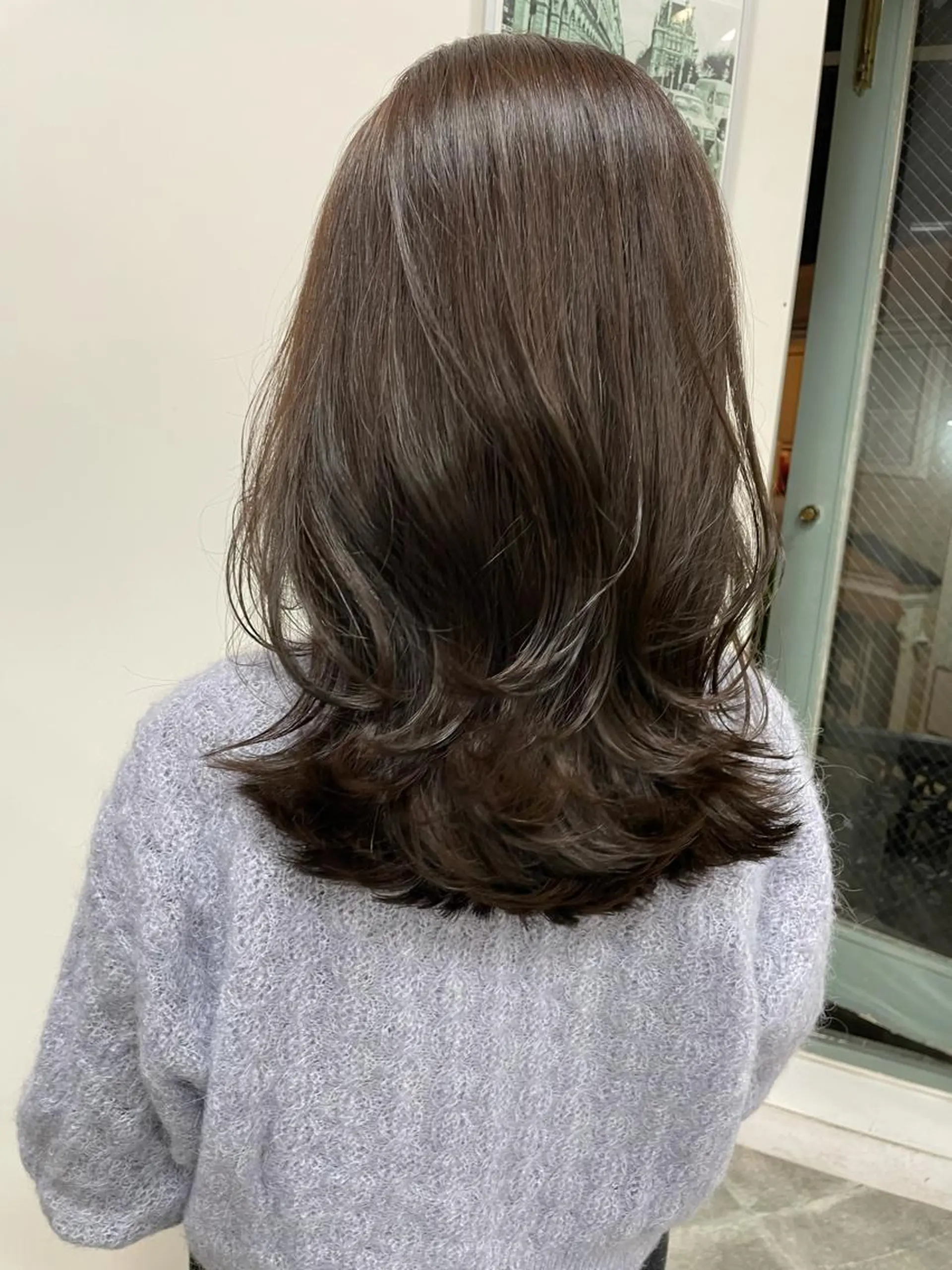 セミロング カラー カット ヘアカラー トリートメント 平 ちひろのヘアスタイル