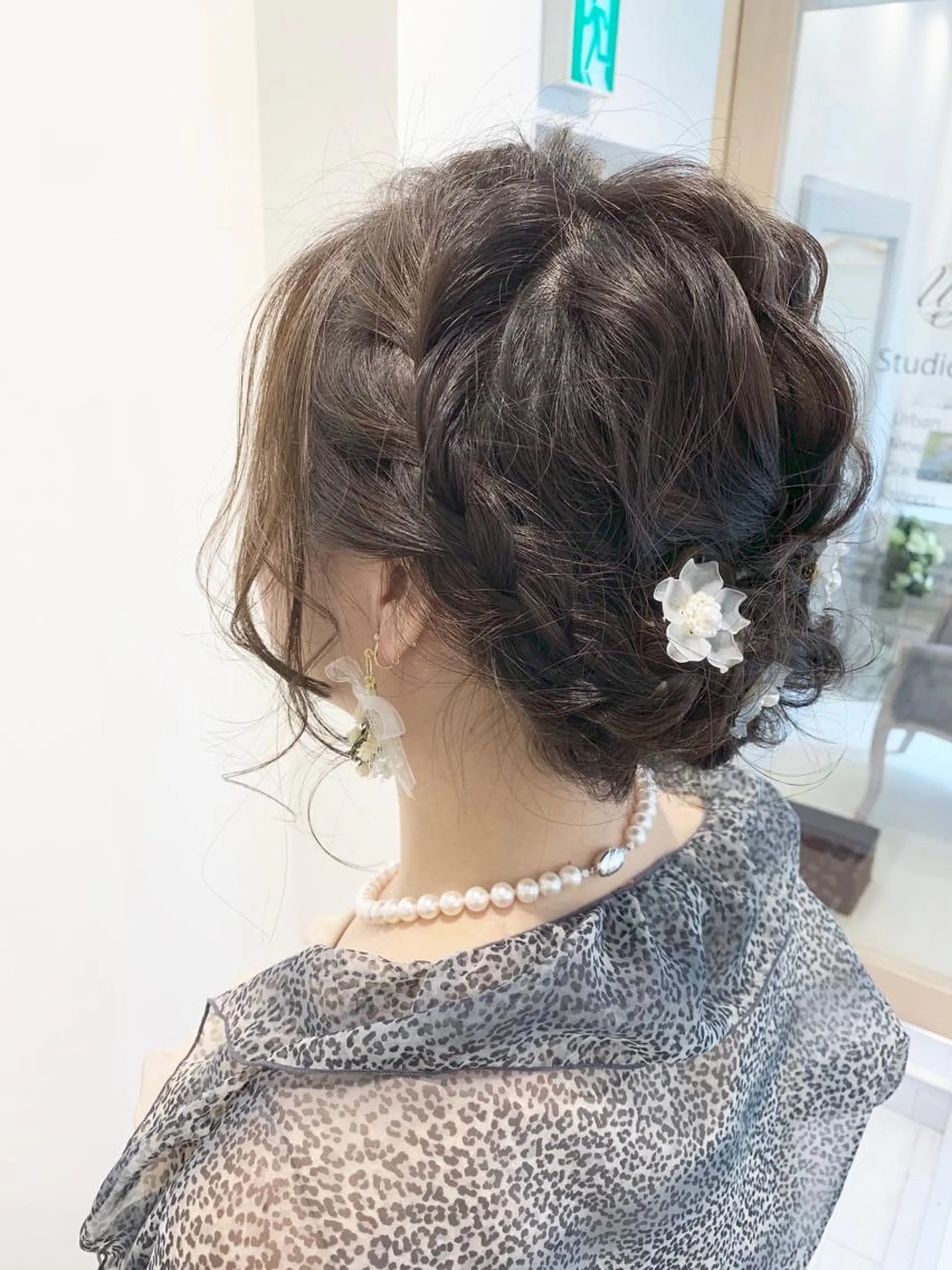 ミディアム ヘアアレンジ 編みこみ Grace Unge 名駅 完全個室/髪質改善 【グレイスアンジュ メイエキ】所属・加藤 えりのヘアスタイル