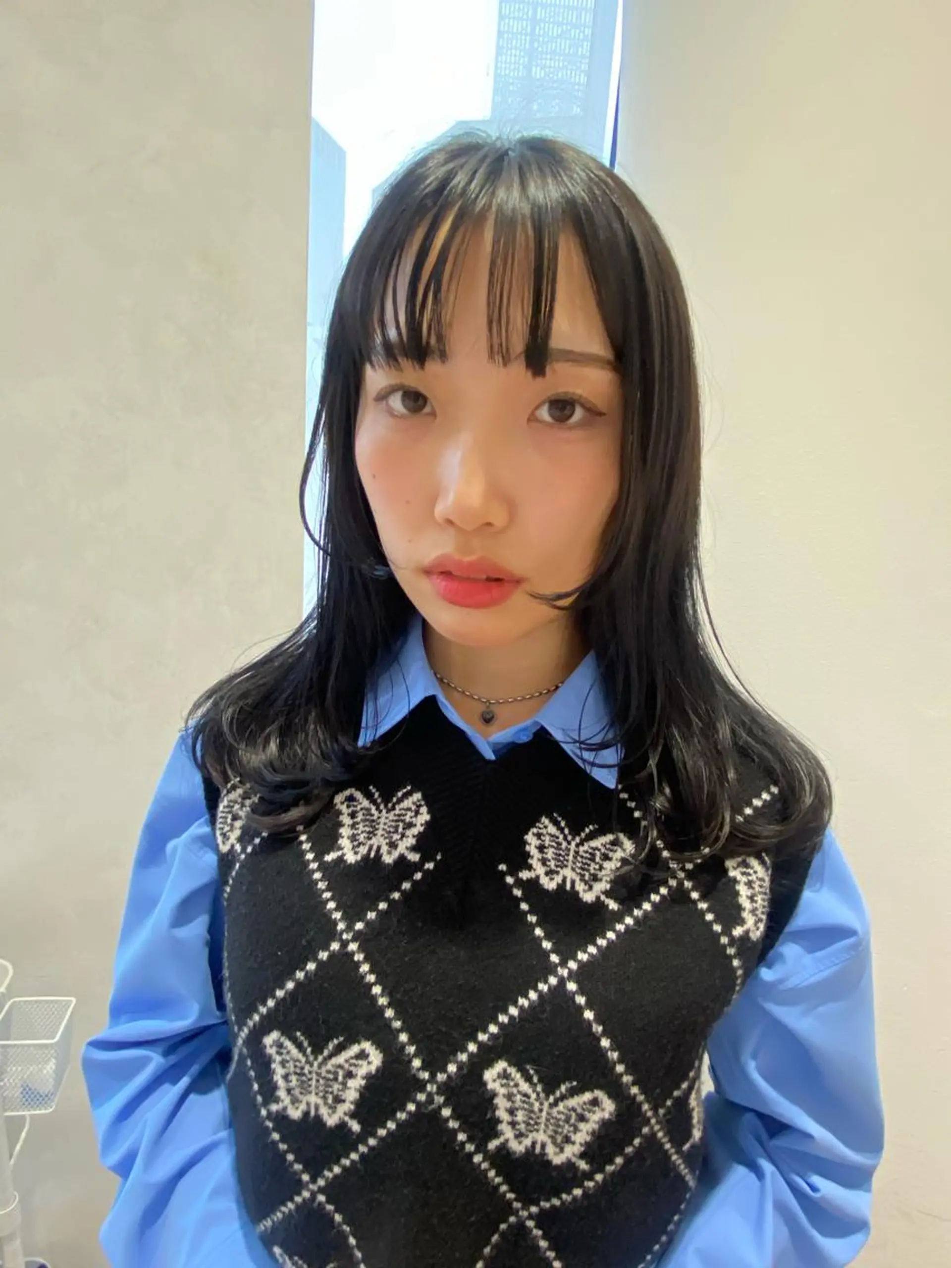 セミロング カラー レイヤーカット カット ヘアカラー 増井 彩乃のヘアスタイル