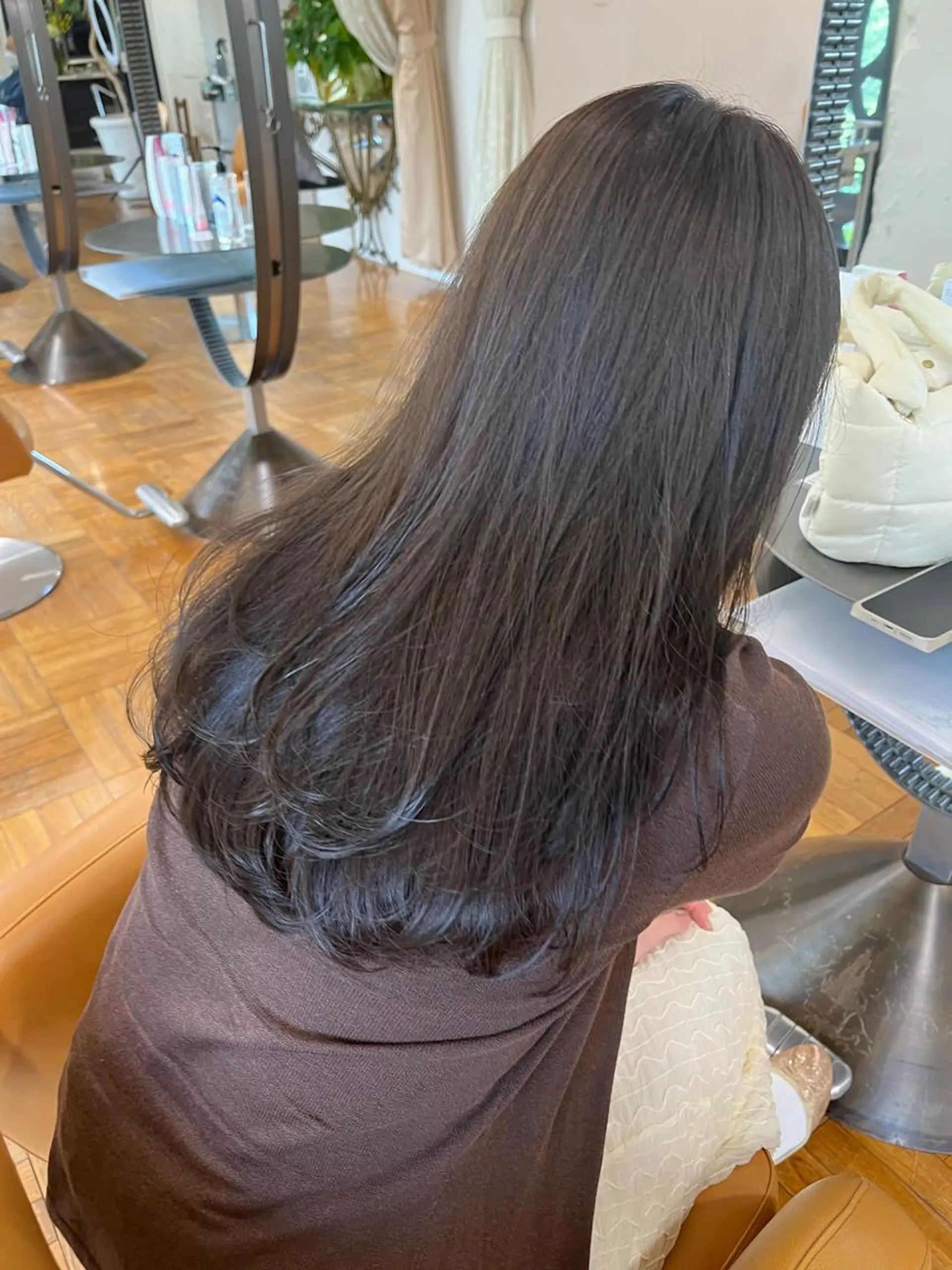 カラー カット ヘアカラー ボブ顔周り 韓国遠藤小雪のヘアスタイル