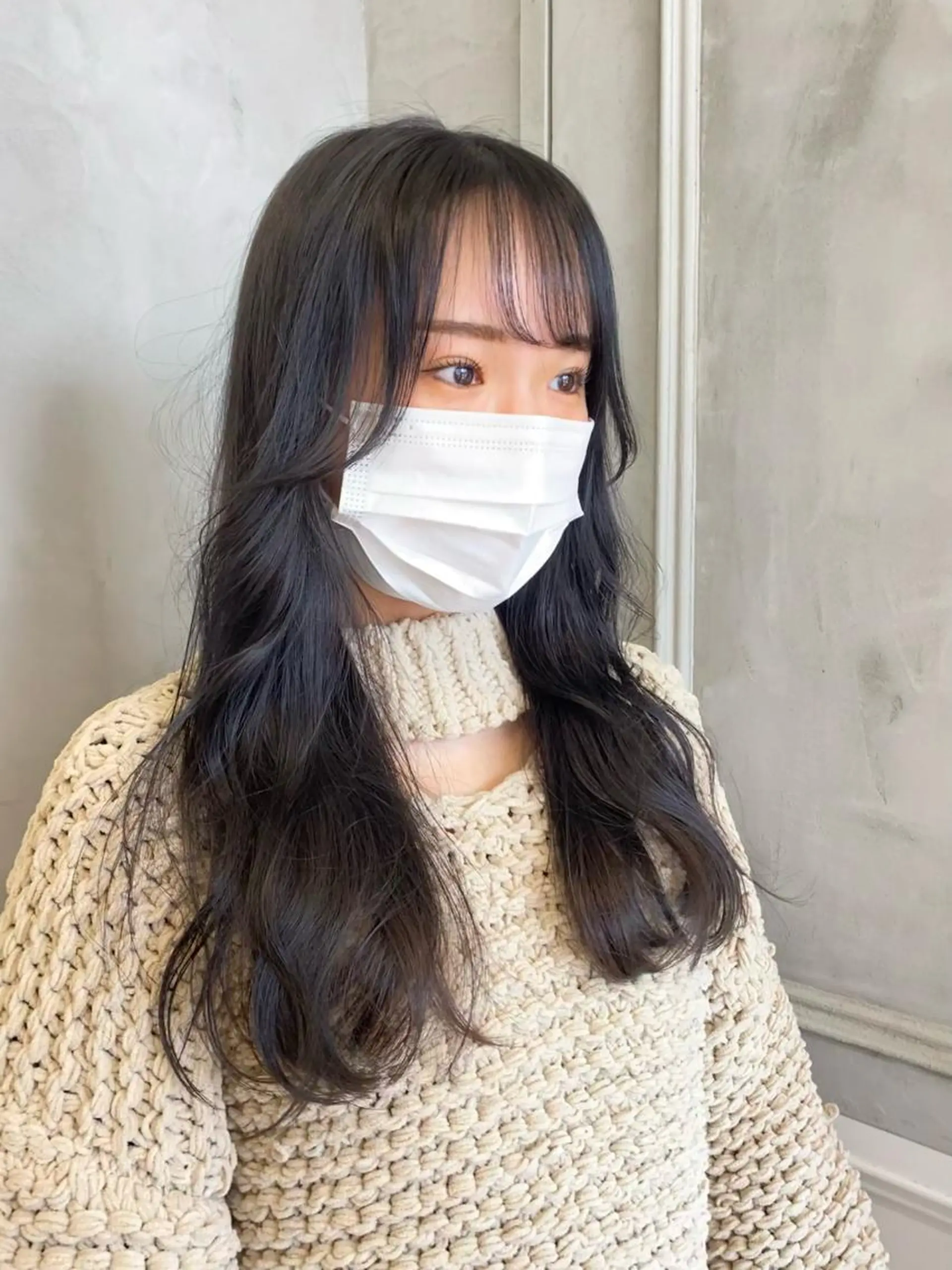 ロング ヘアカラー トリートメント ヘアセット 韓国レイヤーカット 🇰🇷mireiのヘアスタイル
