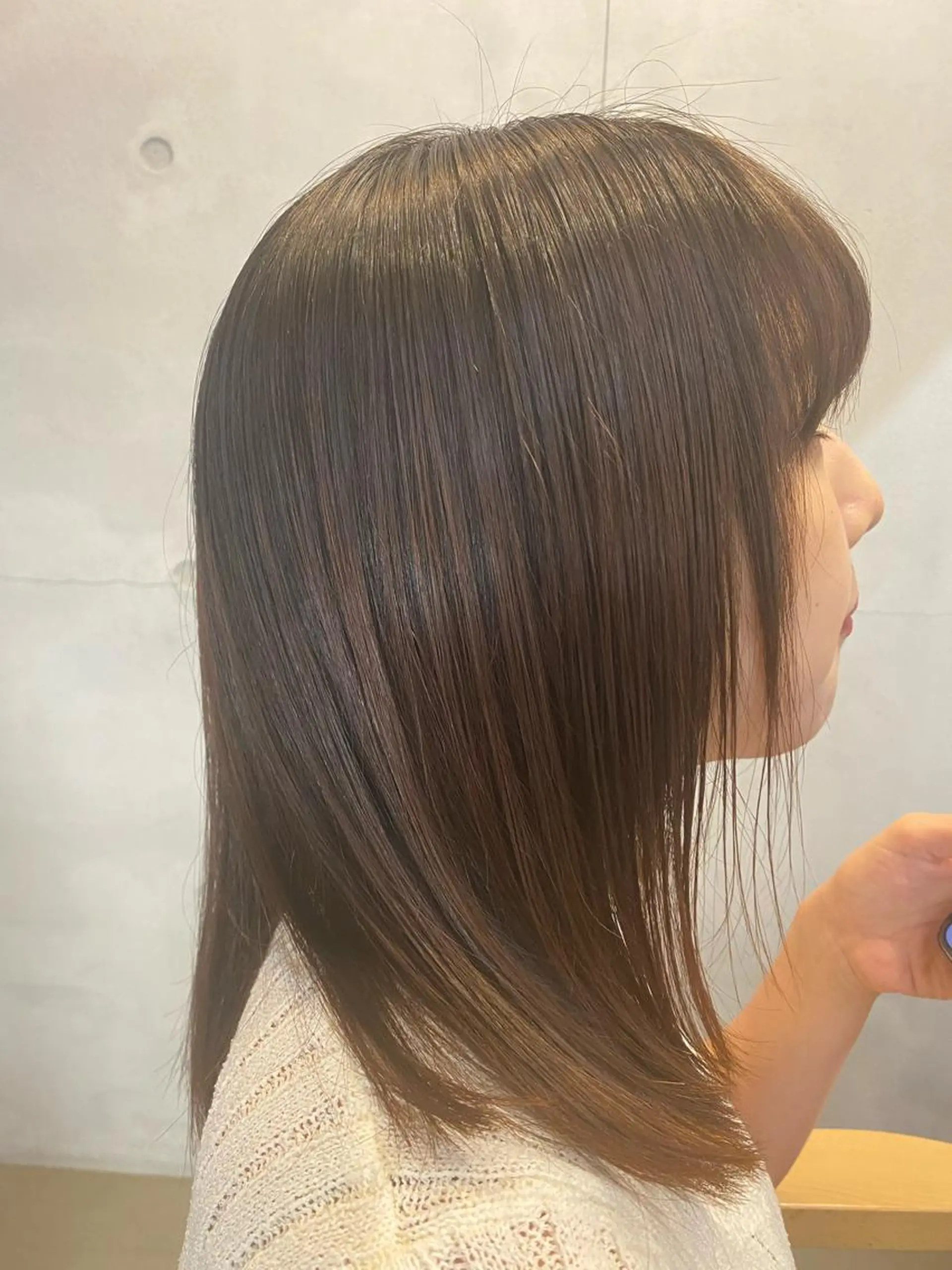 ミディアム ミディアムパーマ 髪質改善 縮毛矯正 conne& ririのヘアスタイル
