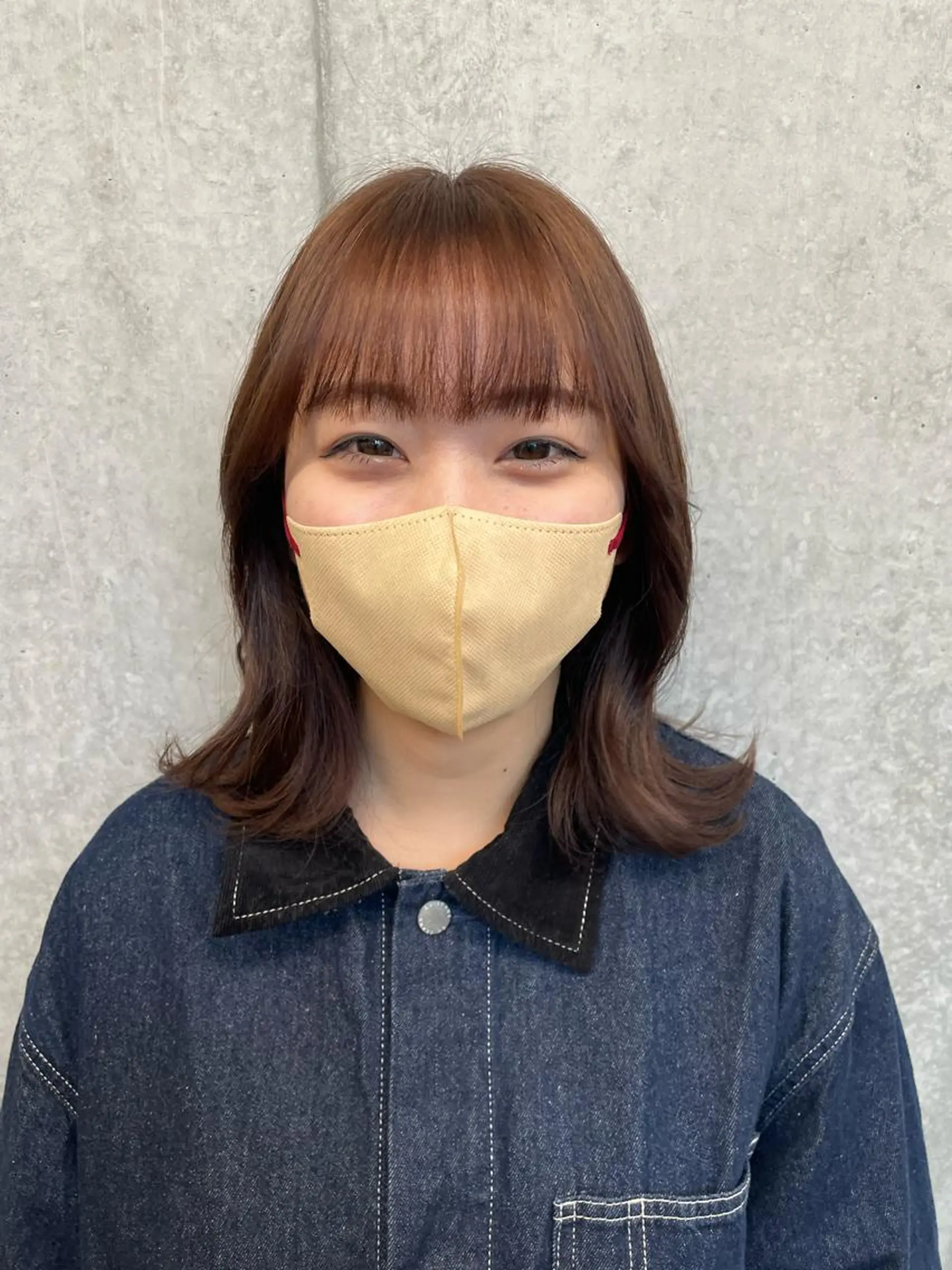 ミディアム カラー ヘアカラー トリートメント yuika .のヘアスタイル