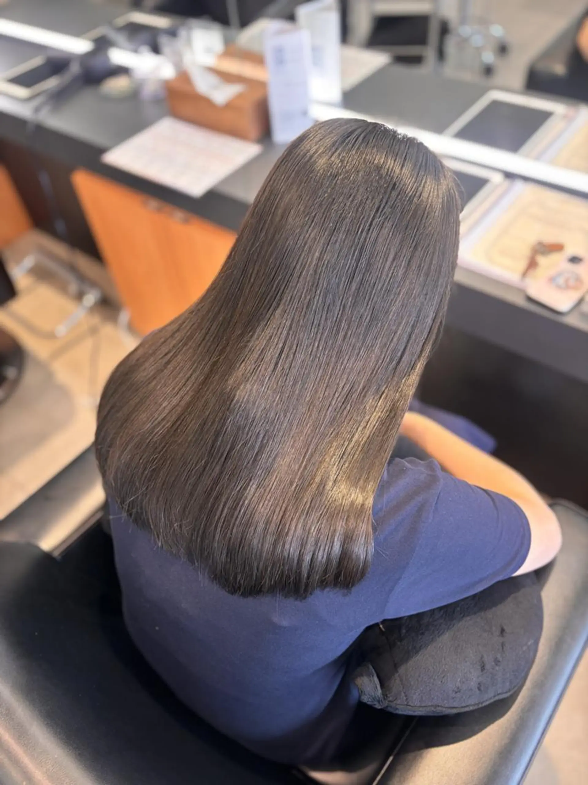 セミロング 髪質改善 ヘアカラー トリートメント 髪質改善/伏見 RABU(ému)のヘアスタイル