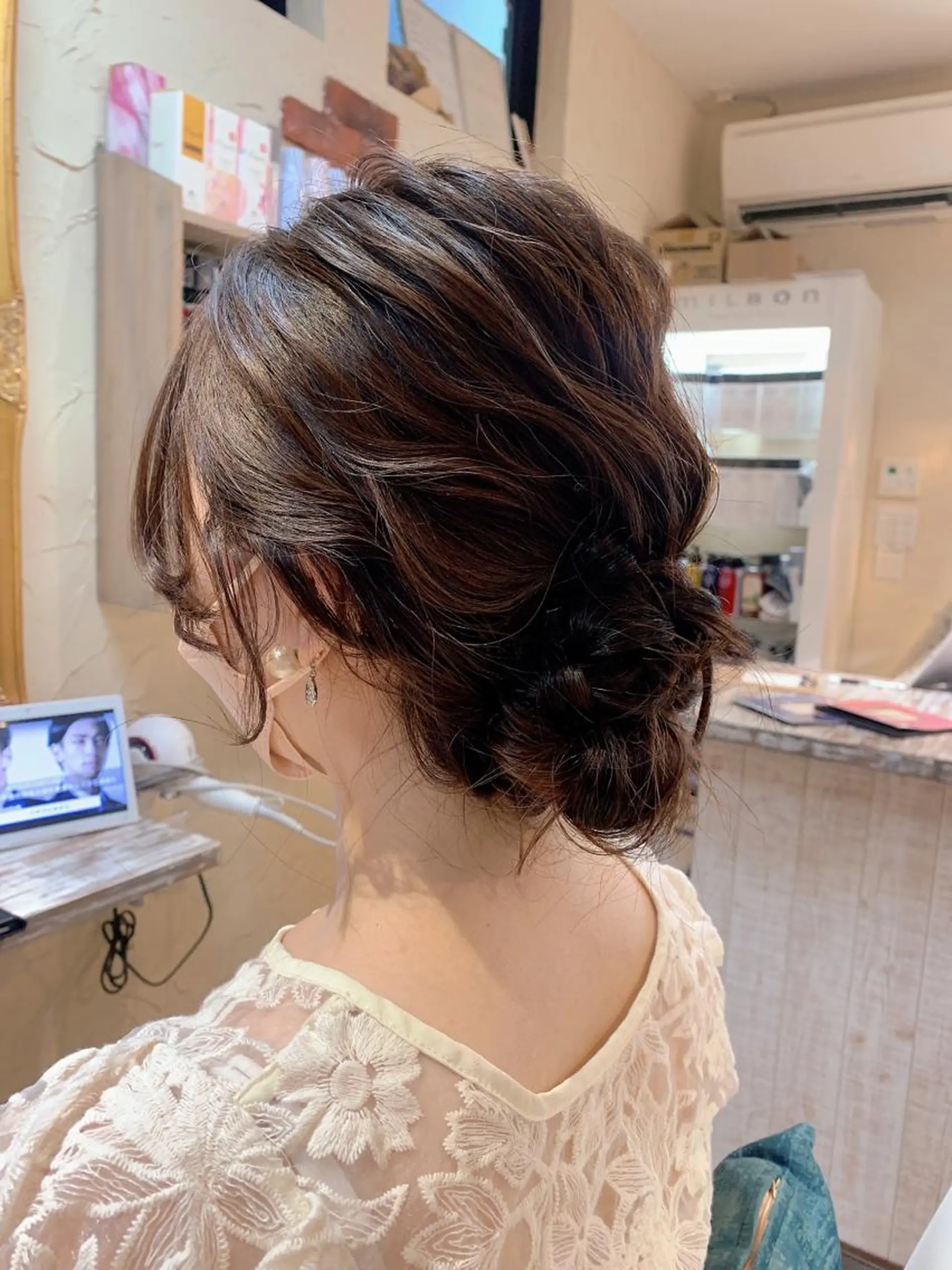 セミロング ヘアセット 林 友美のヘアスタイル