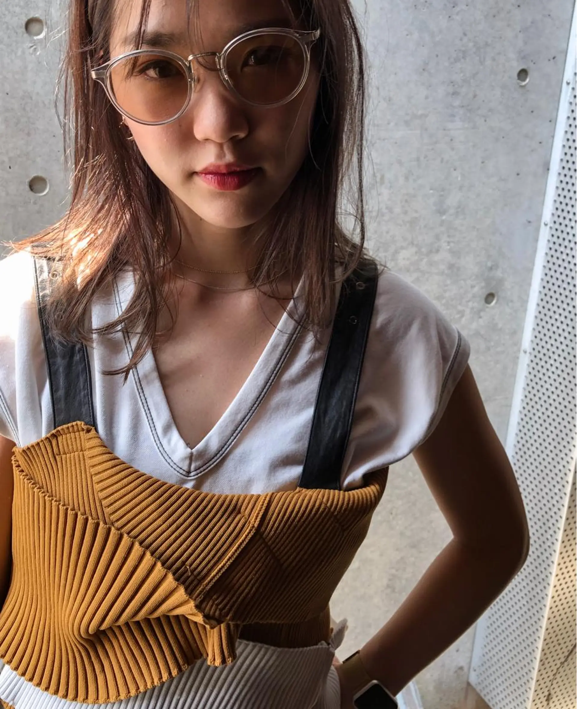 ロング ヘアカラー トリートメント nessヤマサキ リュウタのヘアスタイル