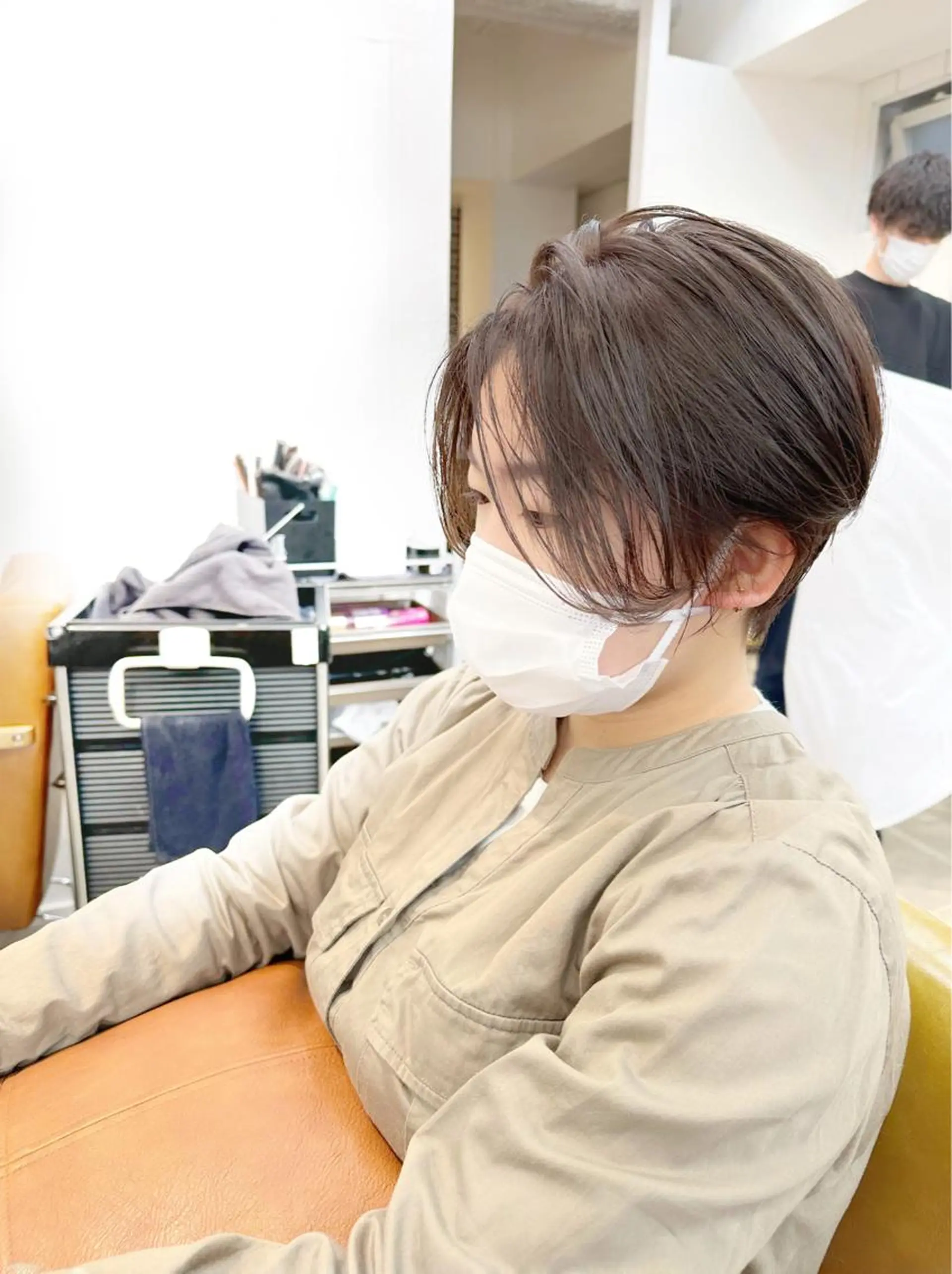 ショート カラー ショートボブ ショートレイヤー ハンサムショート 丸みショート アディクシーカラー newline銀座所属・銀座ショート/ 大人ショート/金子涼のヘアスタイル