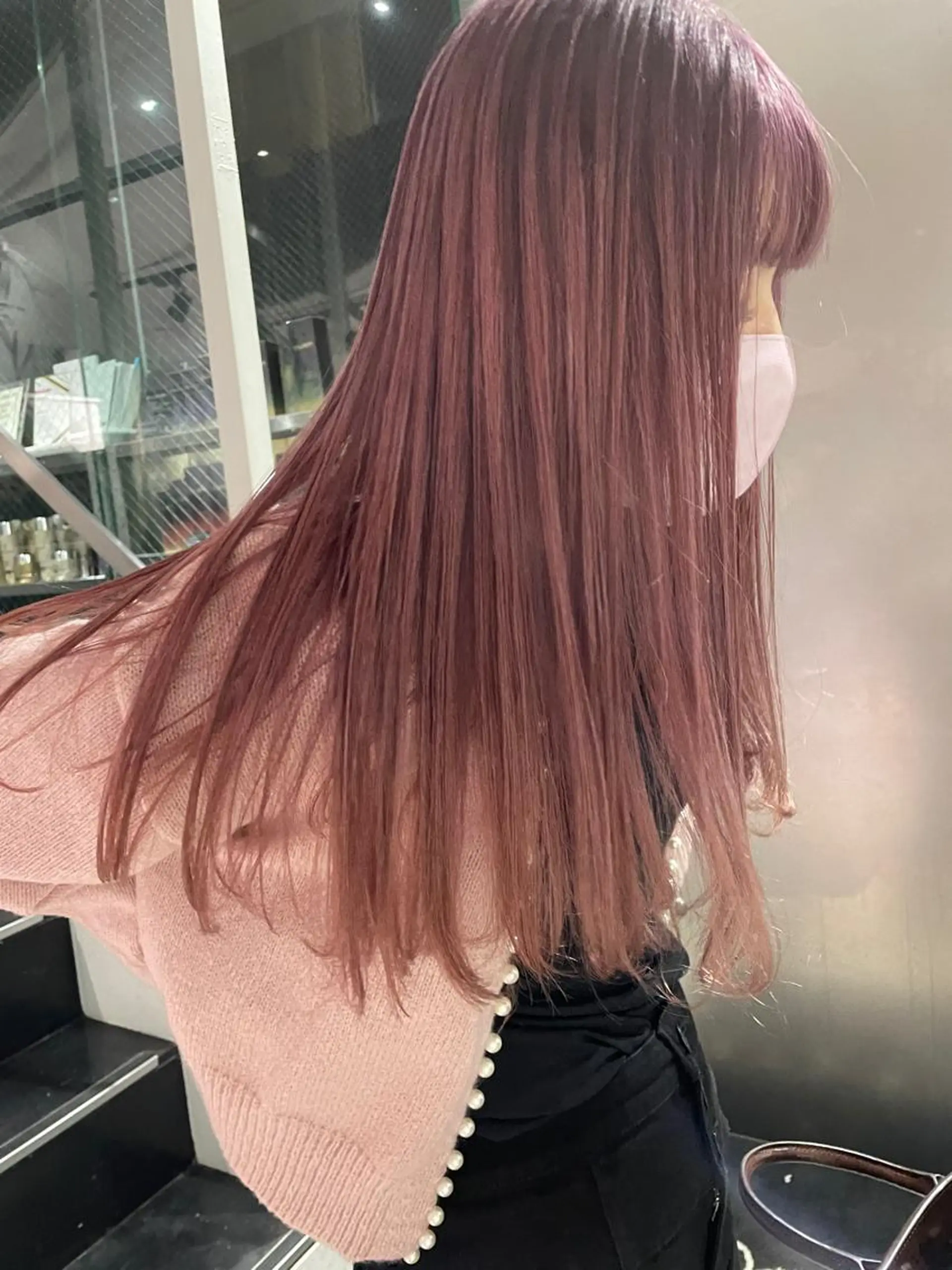 セミロング ヘアカラー miyu ハイトーン/レイヤーのヘアスタイル