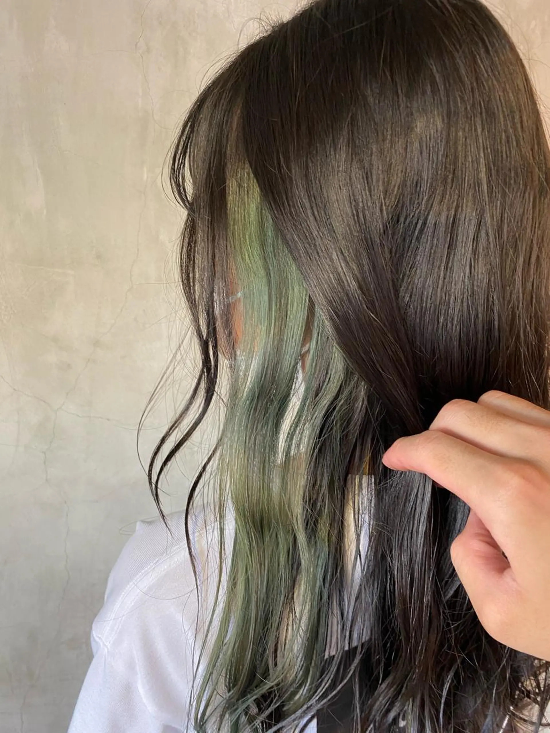 ロング カラー ヘアアレンジ 切りっぱなしボブ/ デザインカラー店長のヘアスタイル