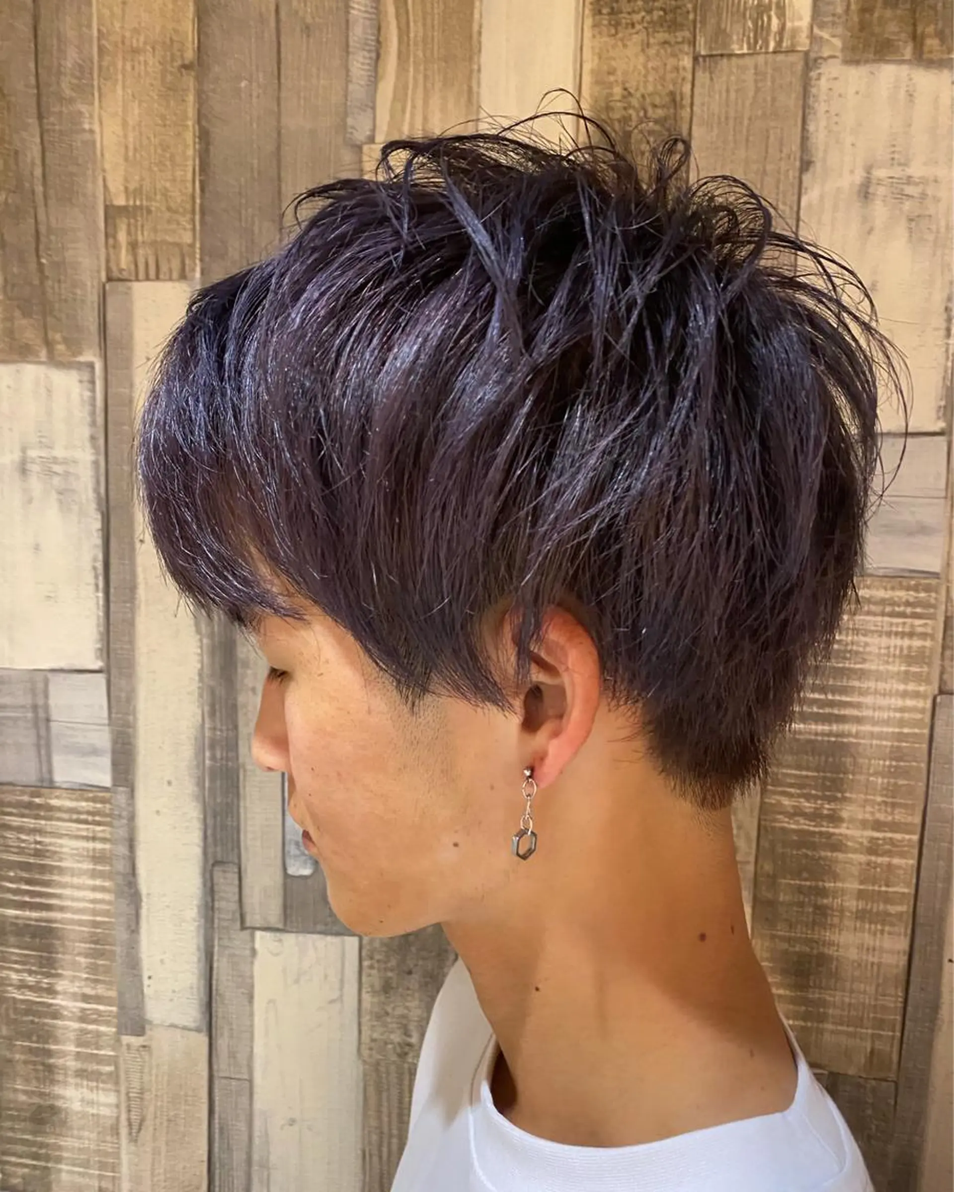 ショート カラー ヘアアレンジ ヘアカラー トリートメント 🟣メンズパーマ 川端 永遠🟣のヘアスタイル