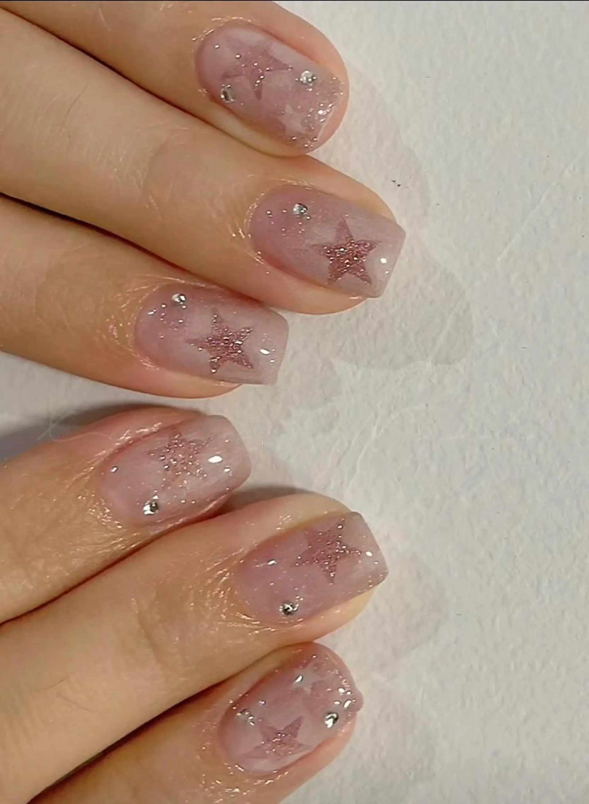 ミディアム ハンドネイル ハンドケア 💜MIYA nail川崎店のネイルデザイン