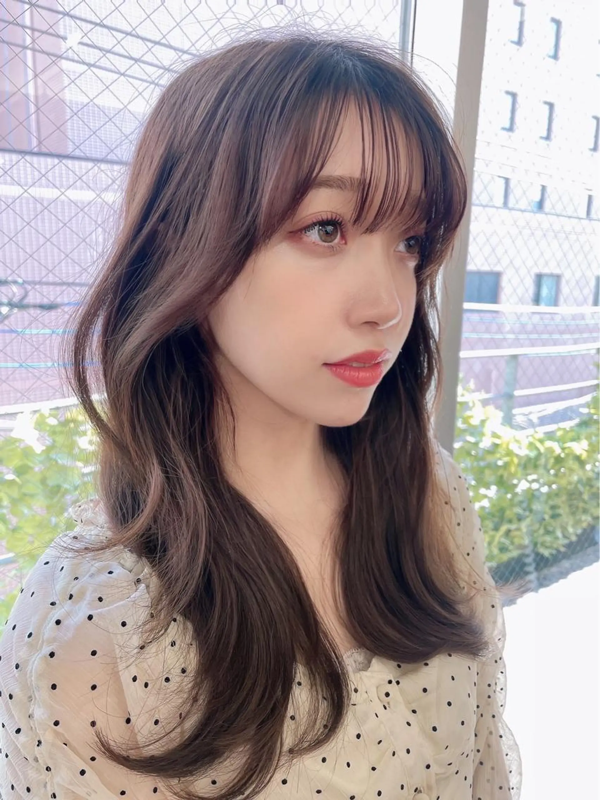 ロング カラー パーマ ヘアアレンジ レイヤーカット、 大人可愛い　中村美羅のヘアスタイル