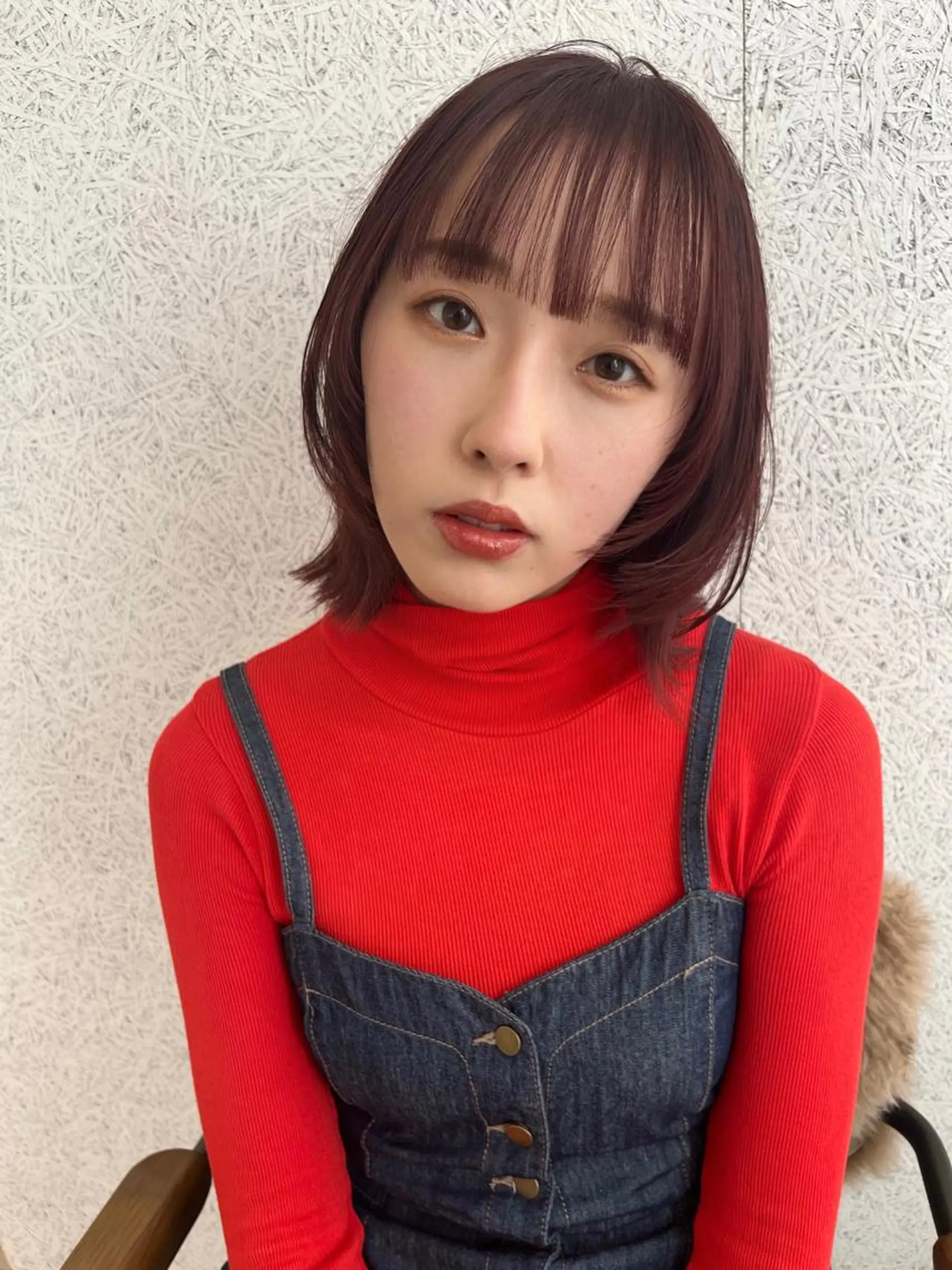 ミディアム カラー ボブ ウルフカット カット ヘアカラー SOYON 🤍CHIZU🤍.のヘアスタイル