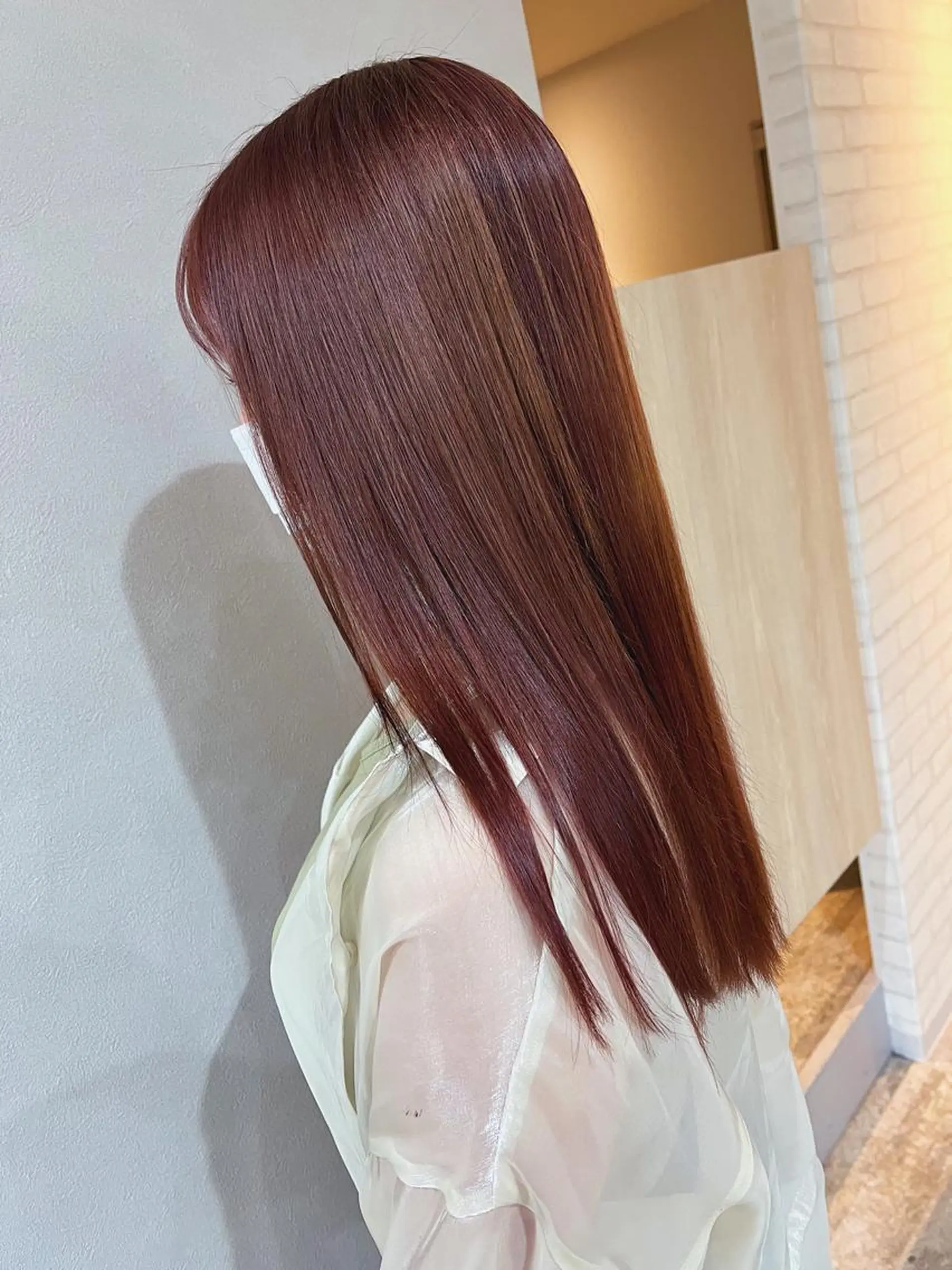 ロング カラー 透明感カラー ピンクカラー カット 縮毛矯正 トリートメント KINI所属・HIYOSHI　✂︎ 艶髪職人のヘアスタイル
