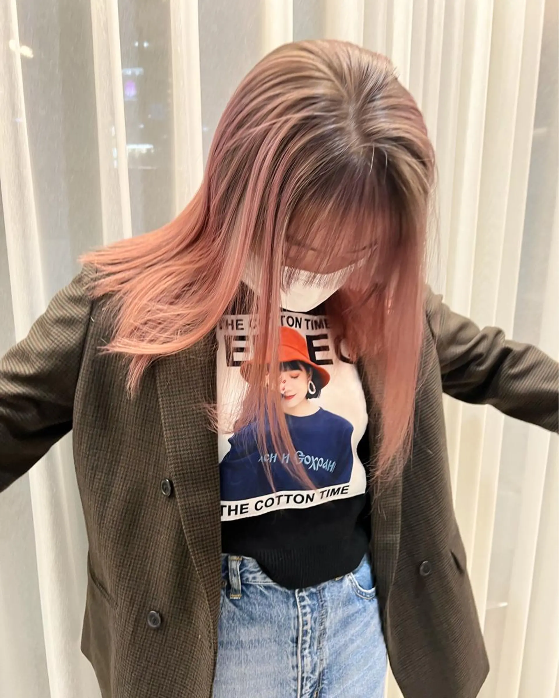 セミロング カラー ヘアカラー 顔タイプ診断®︎ ハイトーンカラーのヘアスタイル