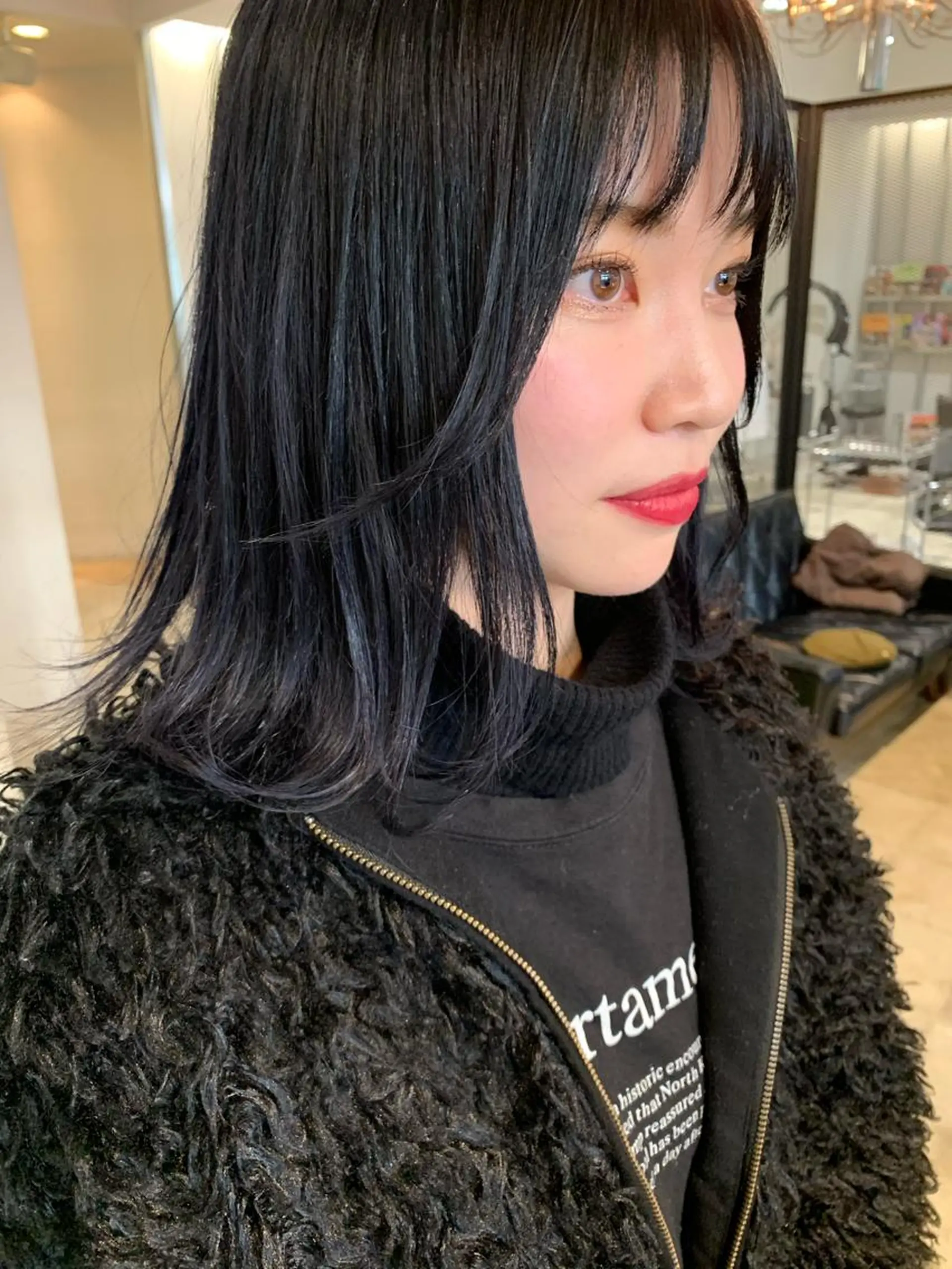 ミディアム カラー ダークグレー ヘアカラー 林下  大輔のヘアスタイル