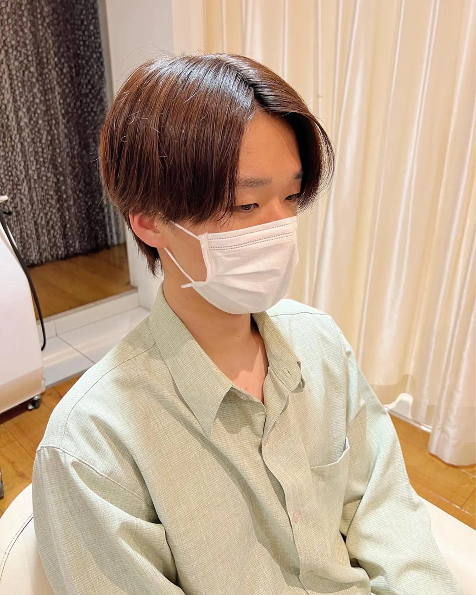 ショート メンズ センターパート カット 菅原 リキヤのヘアスタイル