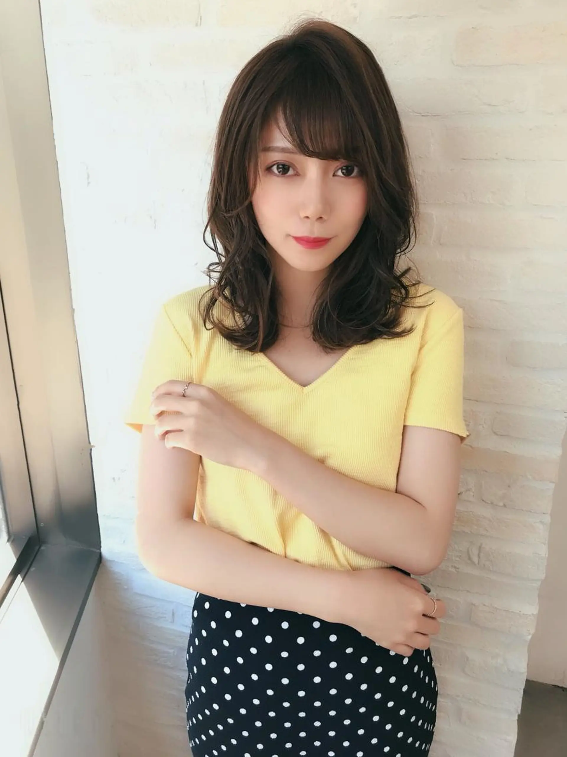 ミディアム カット パーマ トリートメント ヘアリゾート粋　新宿三丁目本店所属・前地 麻衣のヘアスタイル